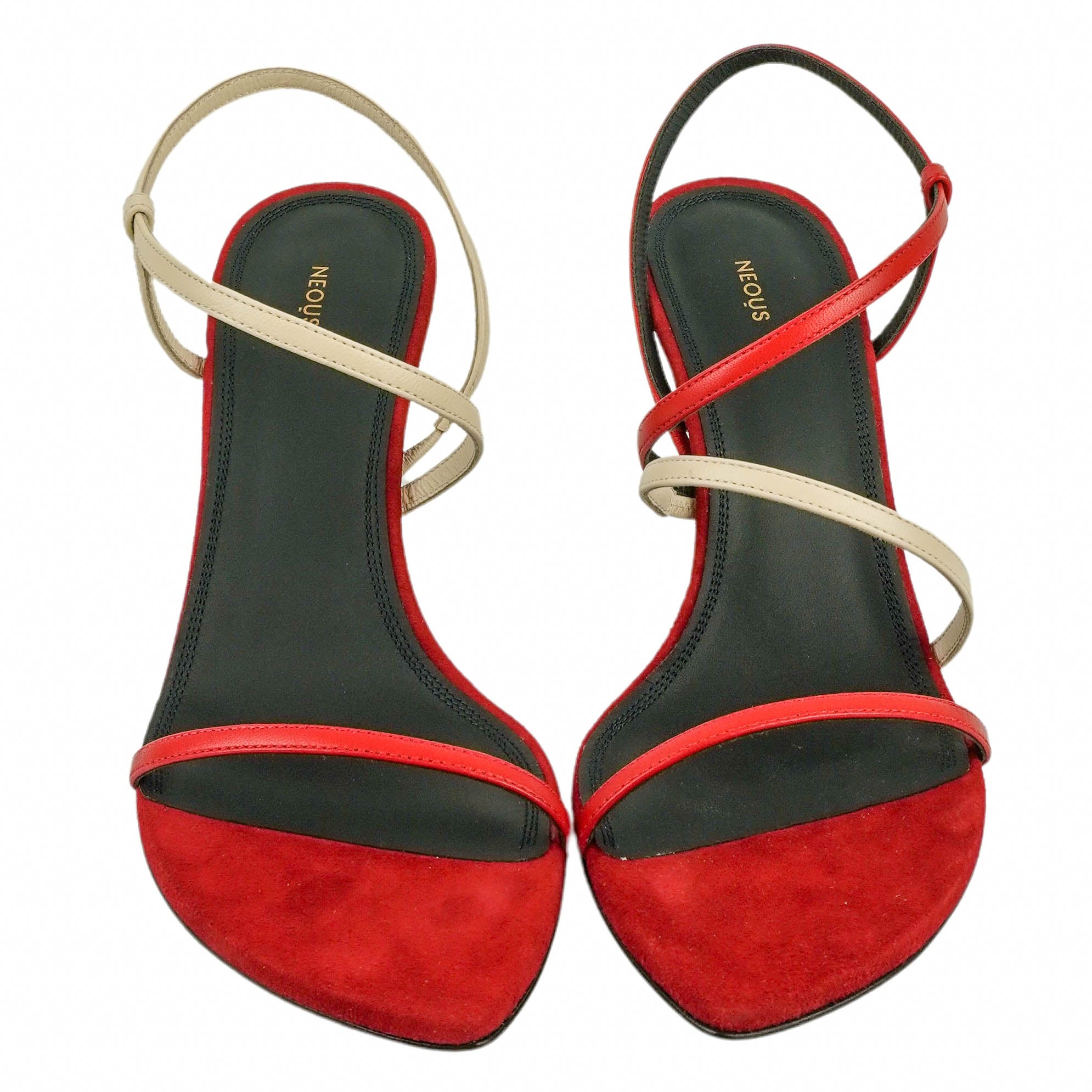 Neous Nembus Slingback Heels in Red and Cream 4 Neous Nembus Slingback Heels in Red and Cream