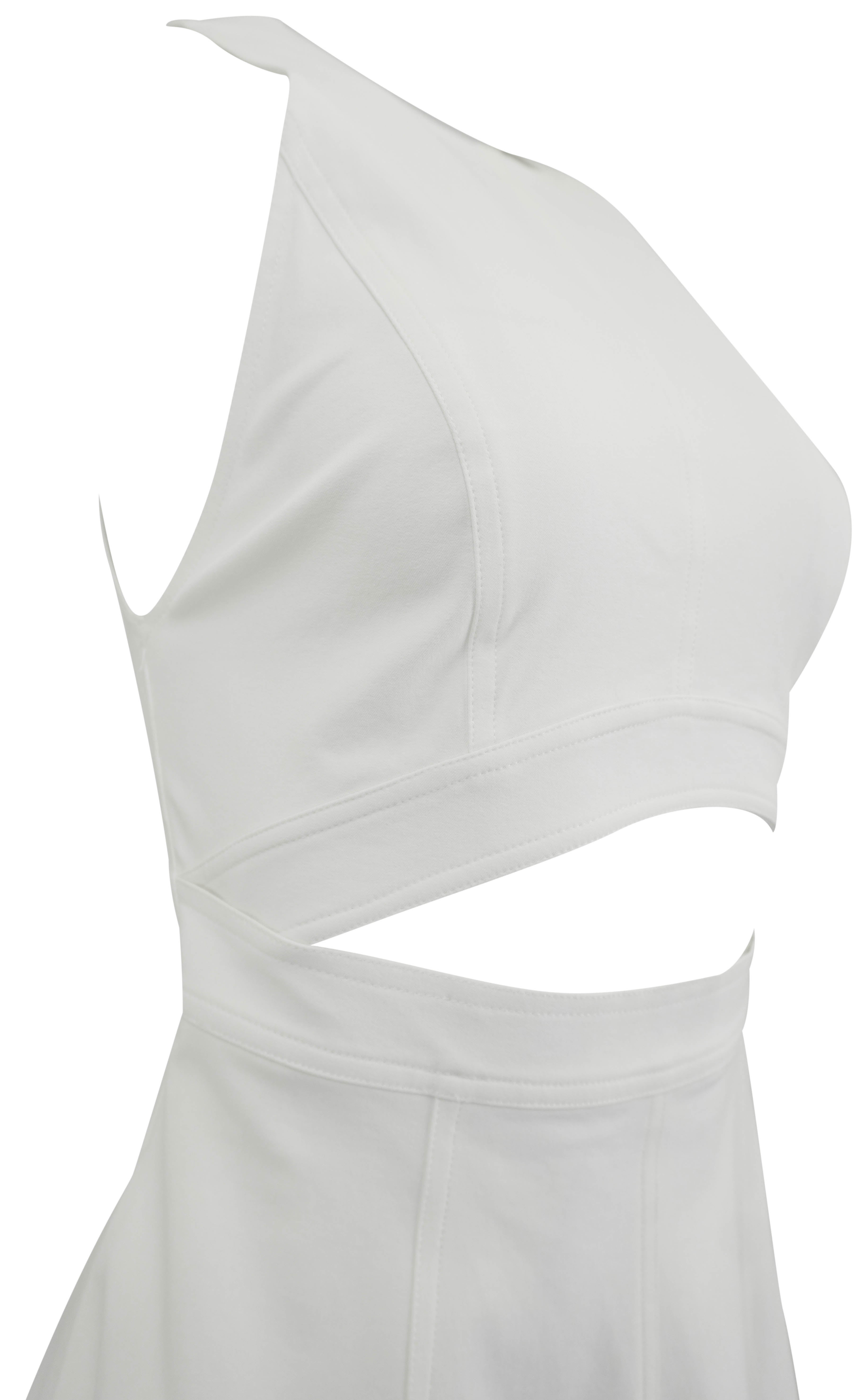 Brandon Maxwell The Ella Midi Dress in White