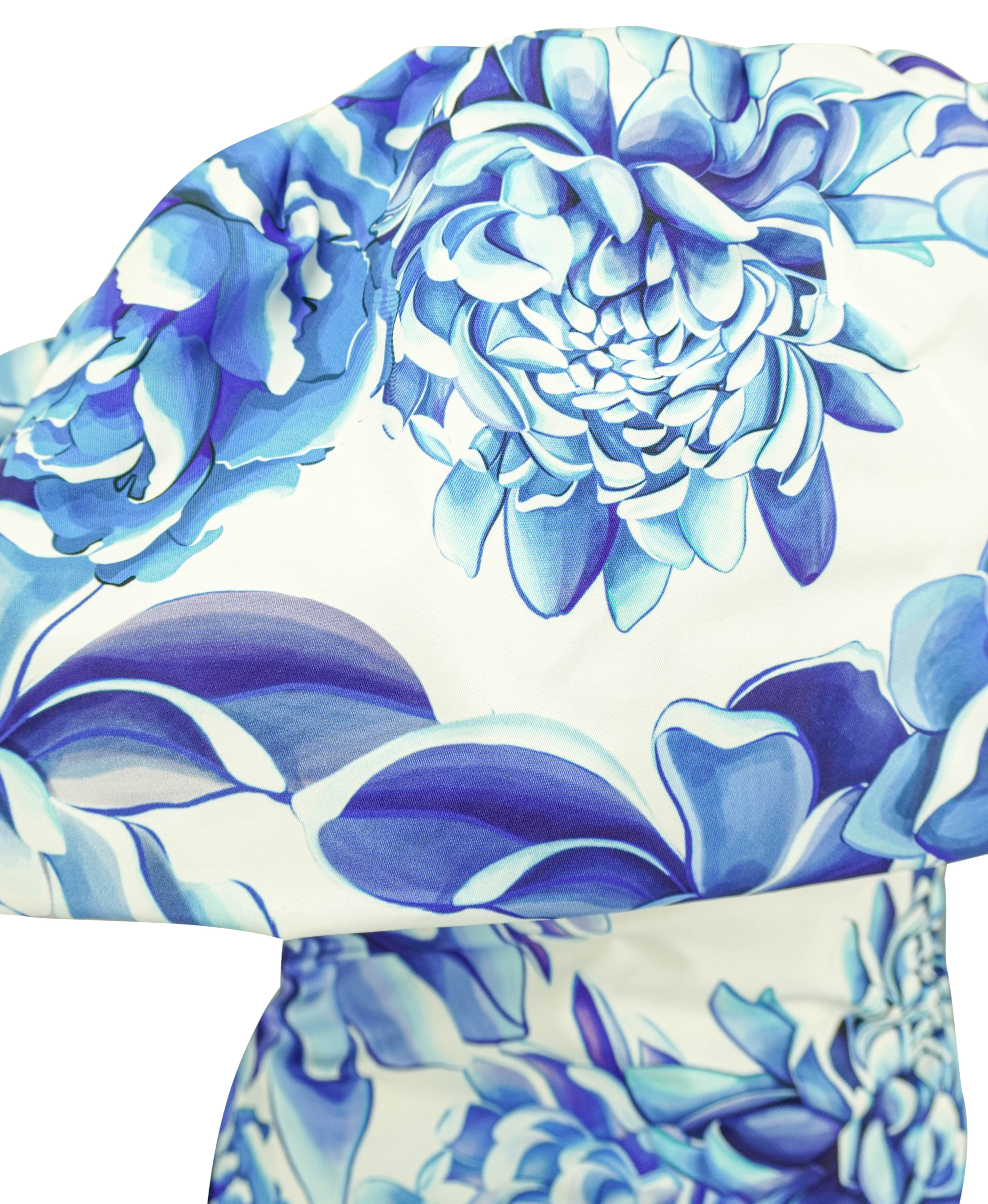Kika Vargas Hailie Dress in White/Blue