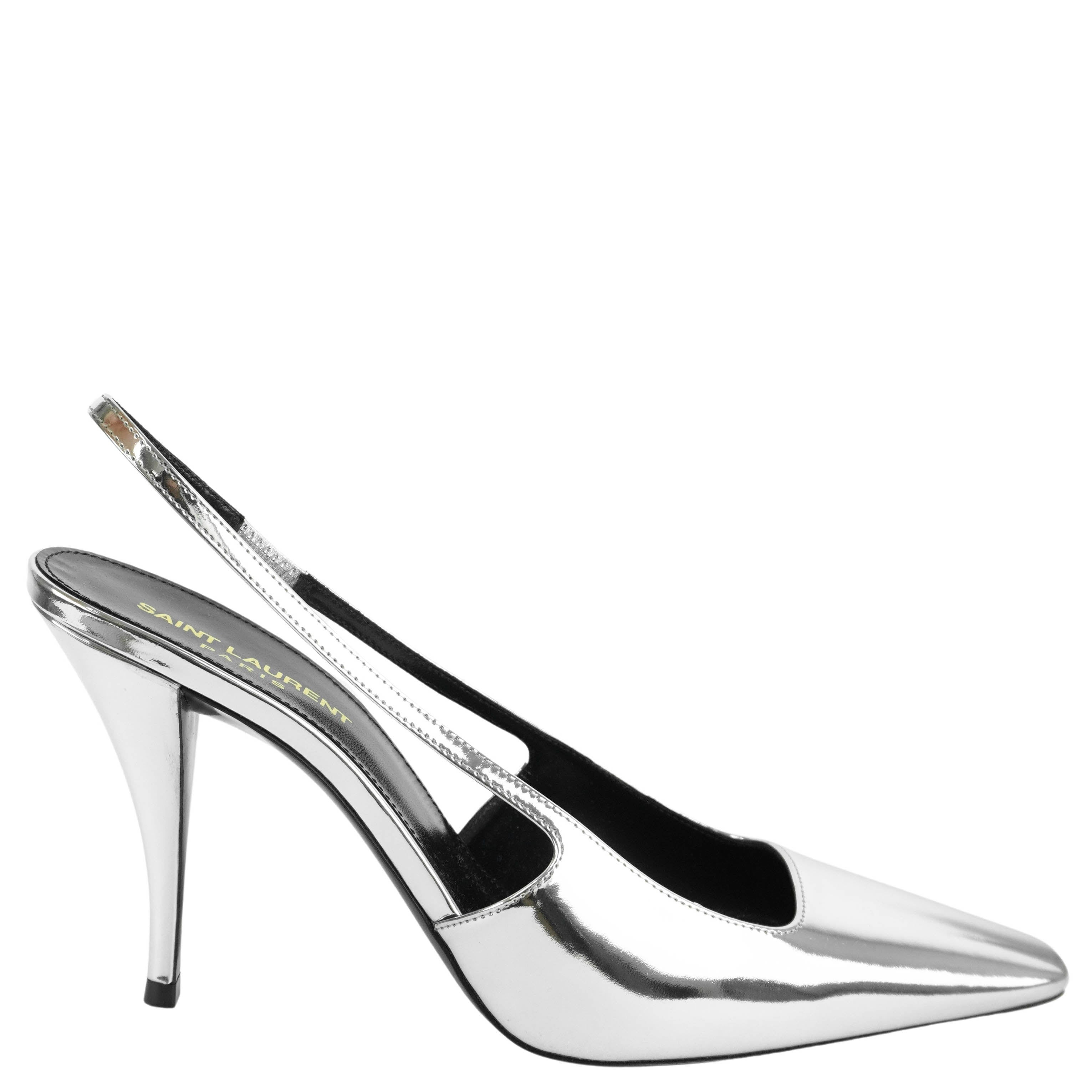 Saint Laurent Slingback Heels in Silver
