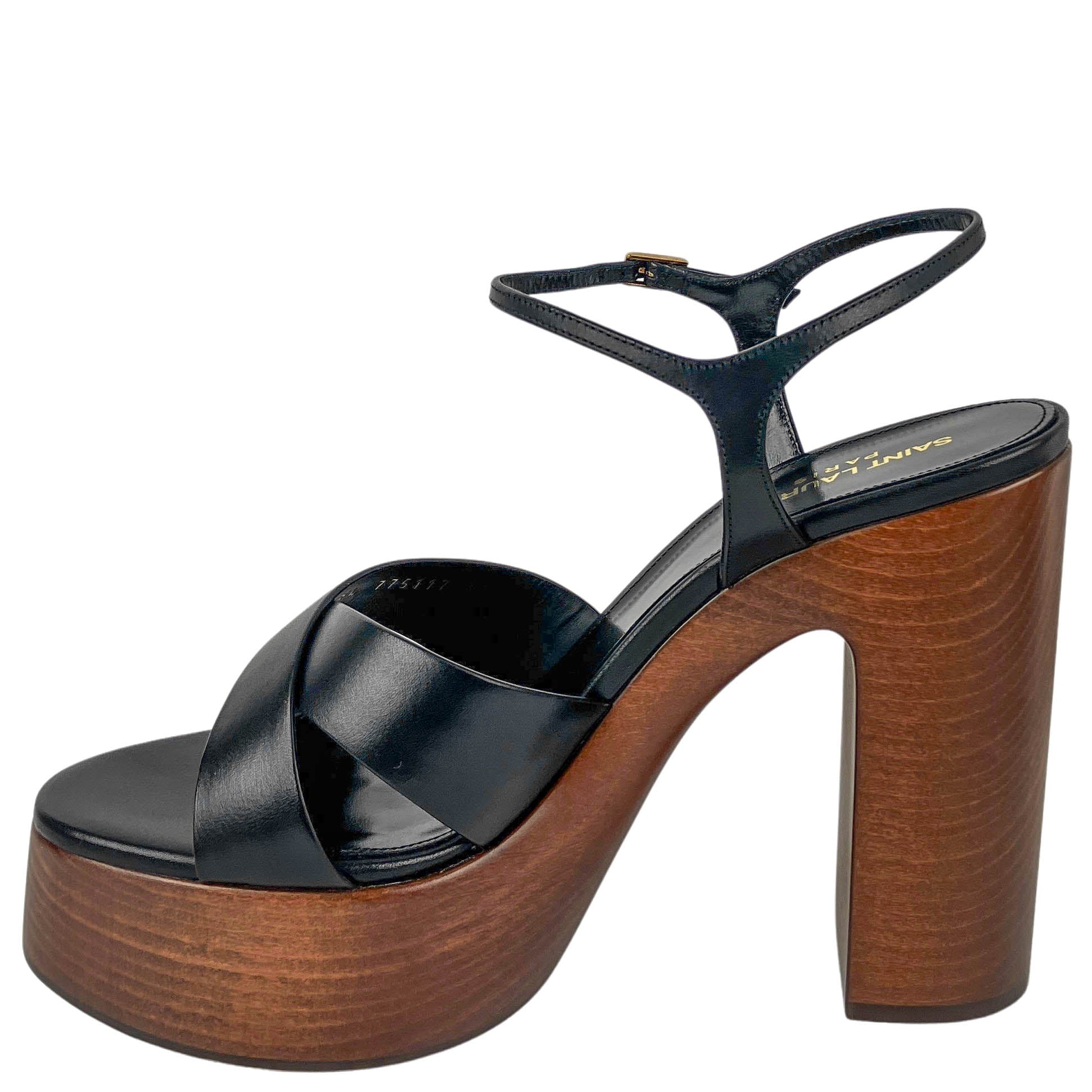 Saint Laurent Platform Sandals in Black 2 Saint Laurent Platform Sandals in Black