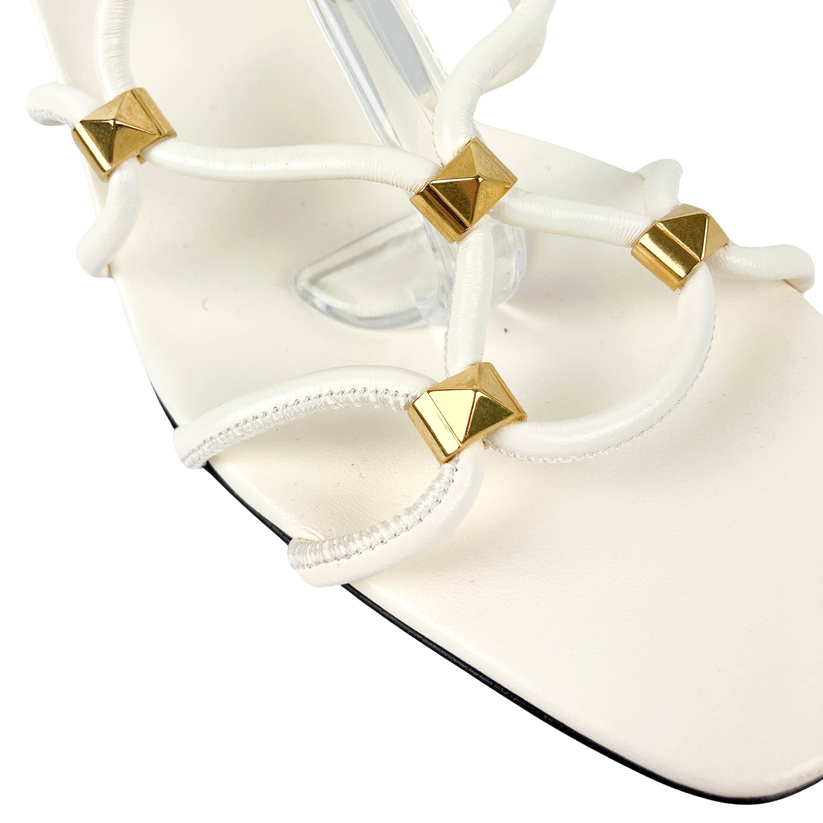 Valentino Lace Up Sandals in Cream and Gold 7 Valentino Lace Up Sandals in Cream and Gold