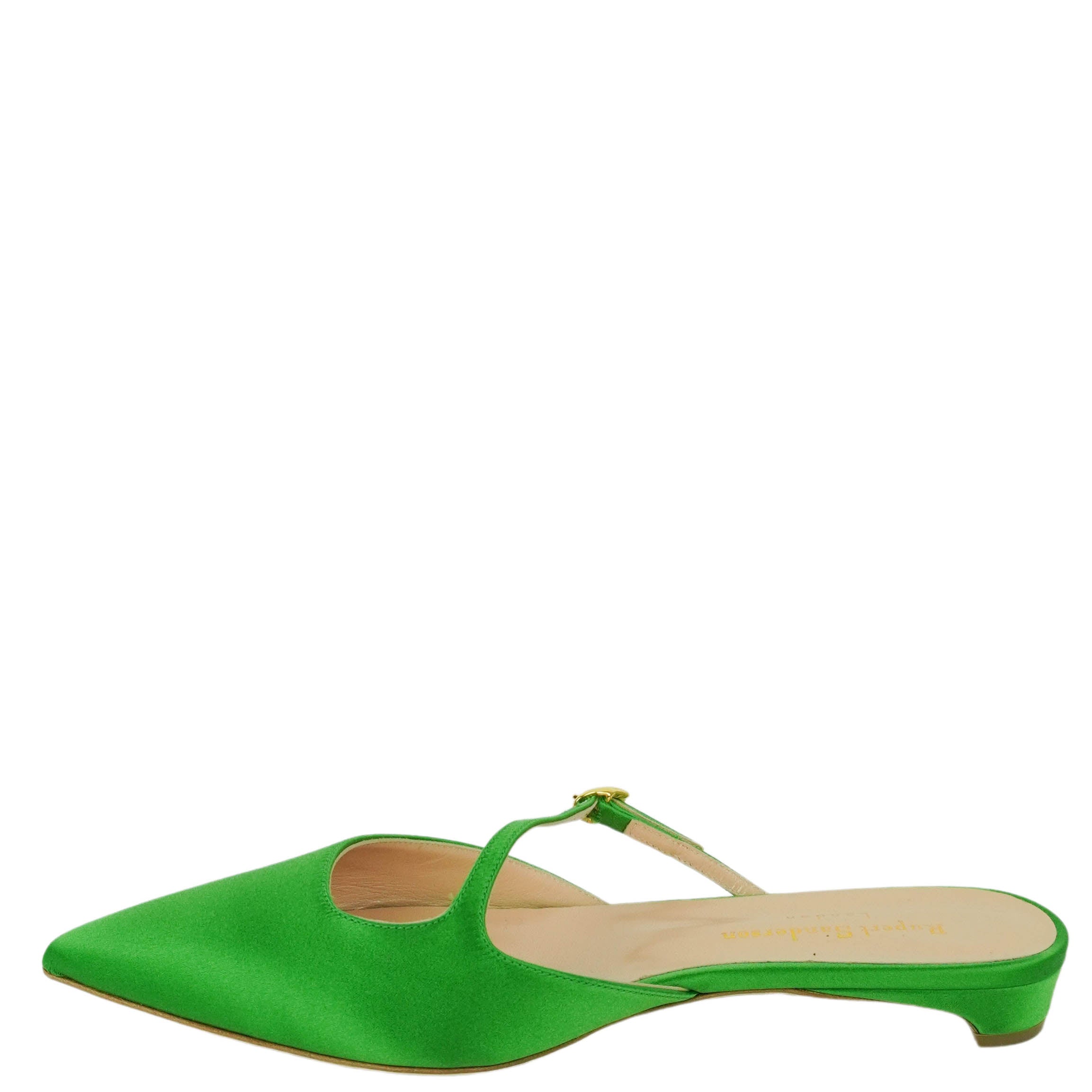 Rupert Sanderson Velma Satin Mules in Emerald 2 Rupert Sanderson Velma Satin Mules in Emerald