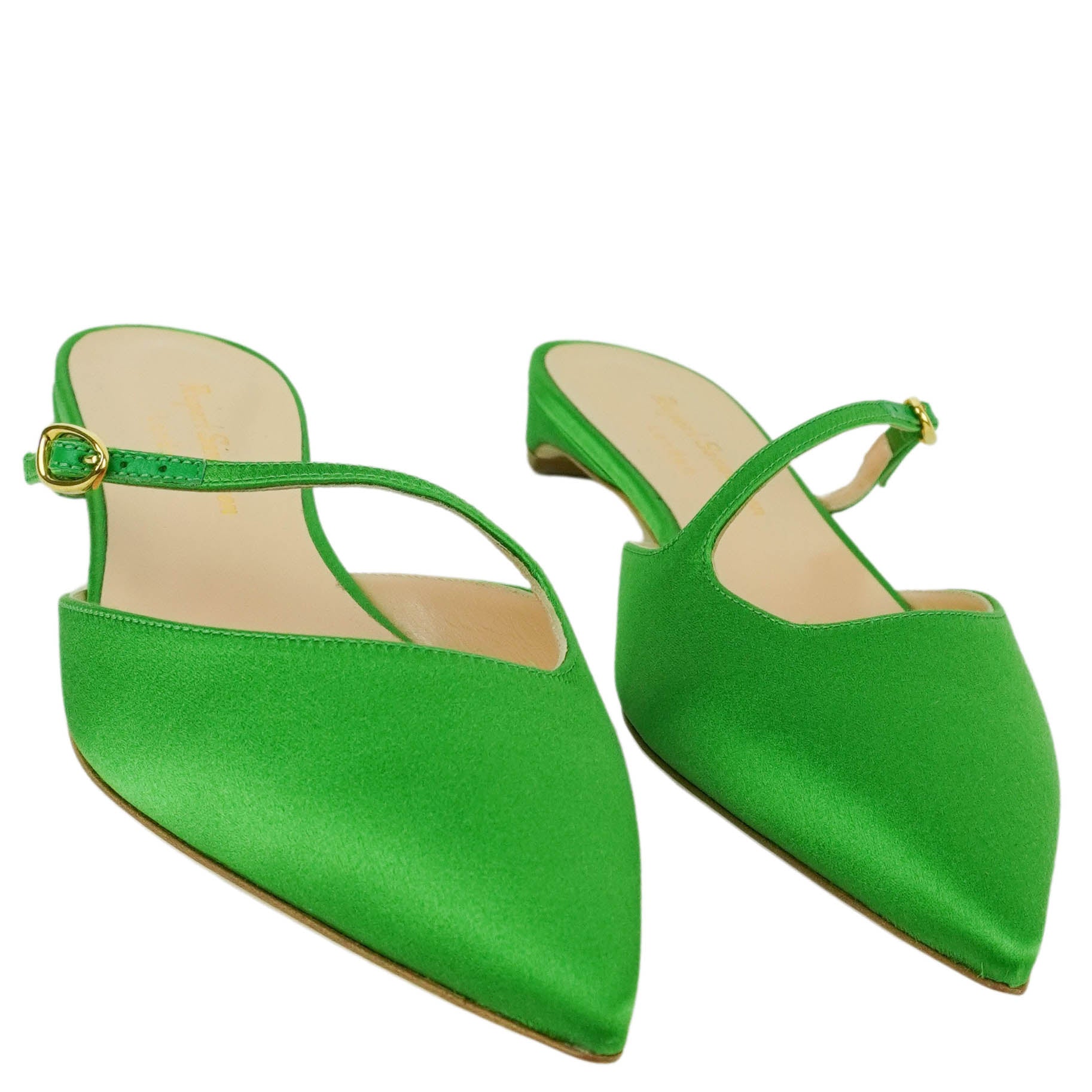 Rupert Sanderson Velma Satin Mules in Emerald 4 Rupert Sanderson Velma Satin Mules in Emerald