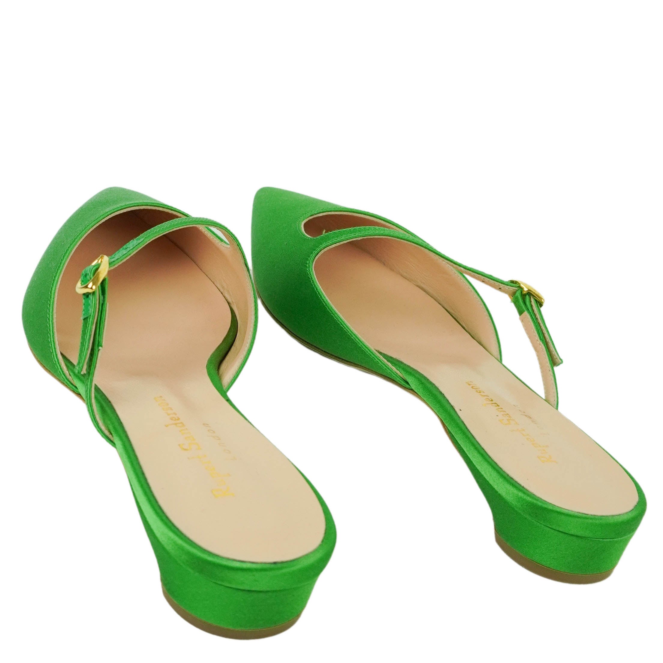 Rupert Sanderson Velma Satin Mules in Emerald 5 Rupert Sanderson Velma Satin Mules in Emerald