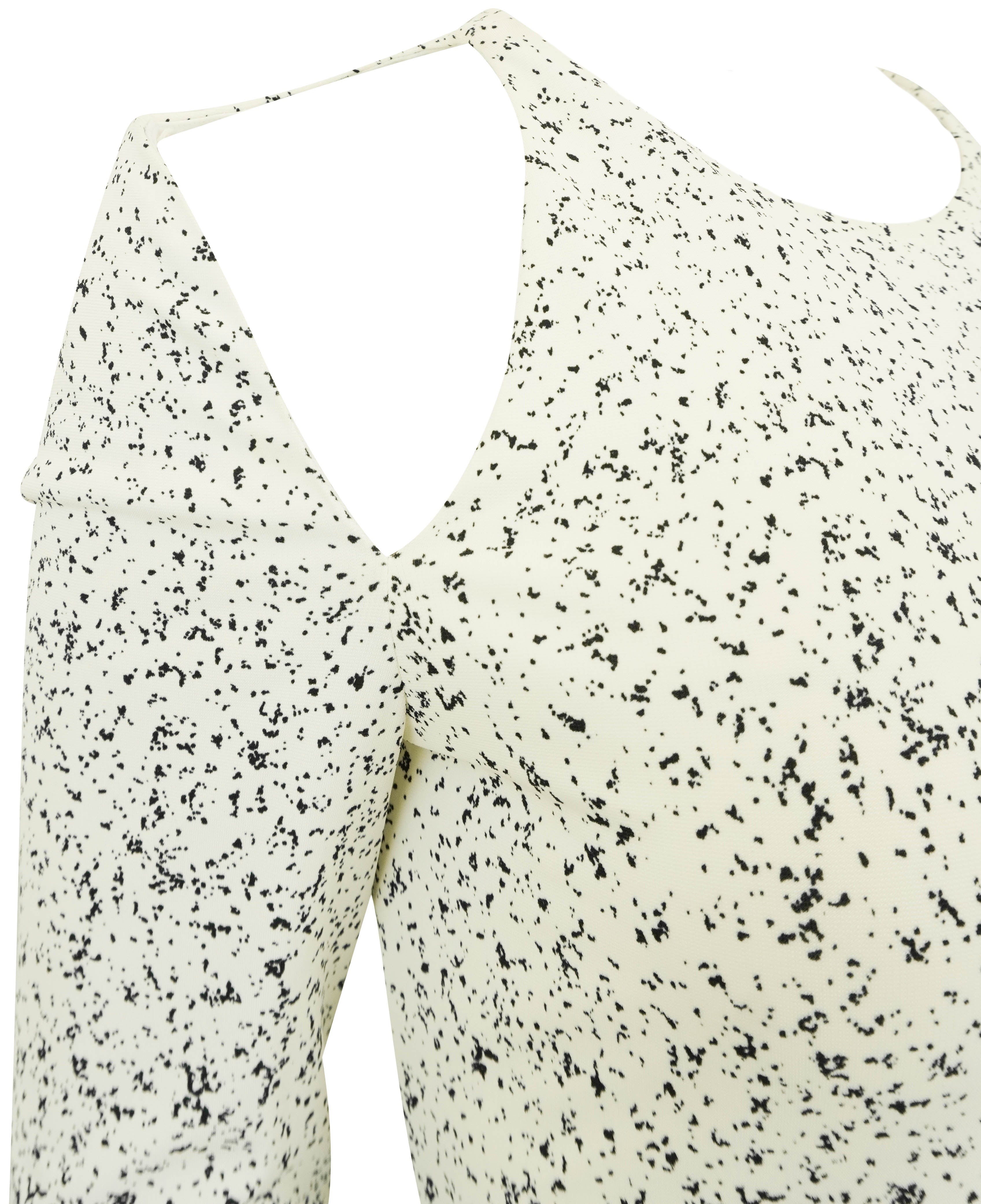 Brandon Maxwell Cold-Shoulder Dress in White/Black