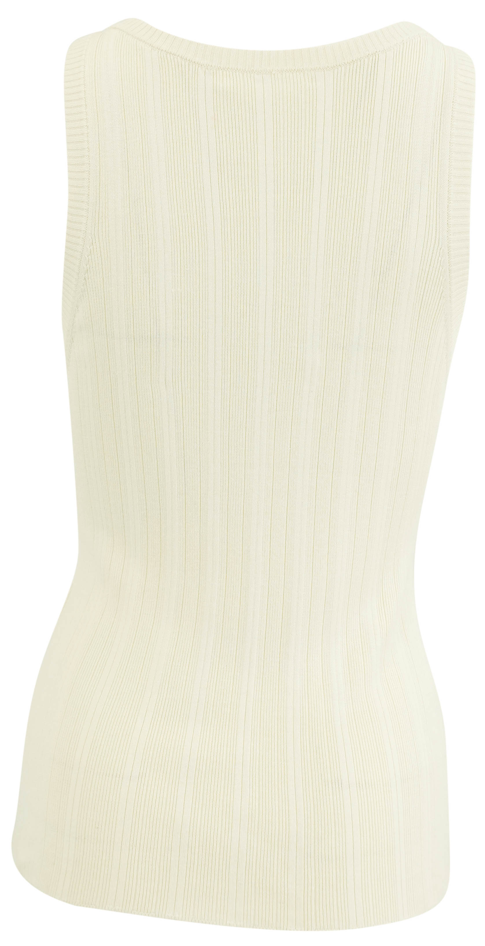 Co Ribbed Silk Tank Top in Eggshell 3 Co Ribbed Silk Tank Top in Eggshell