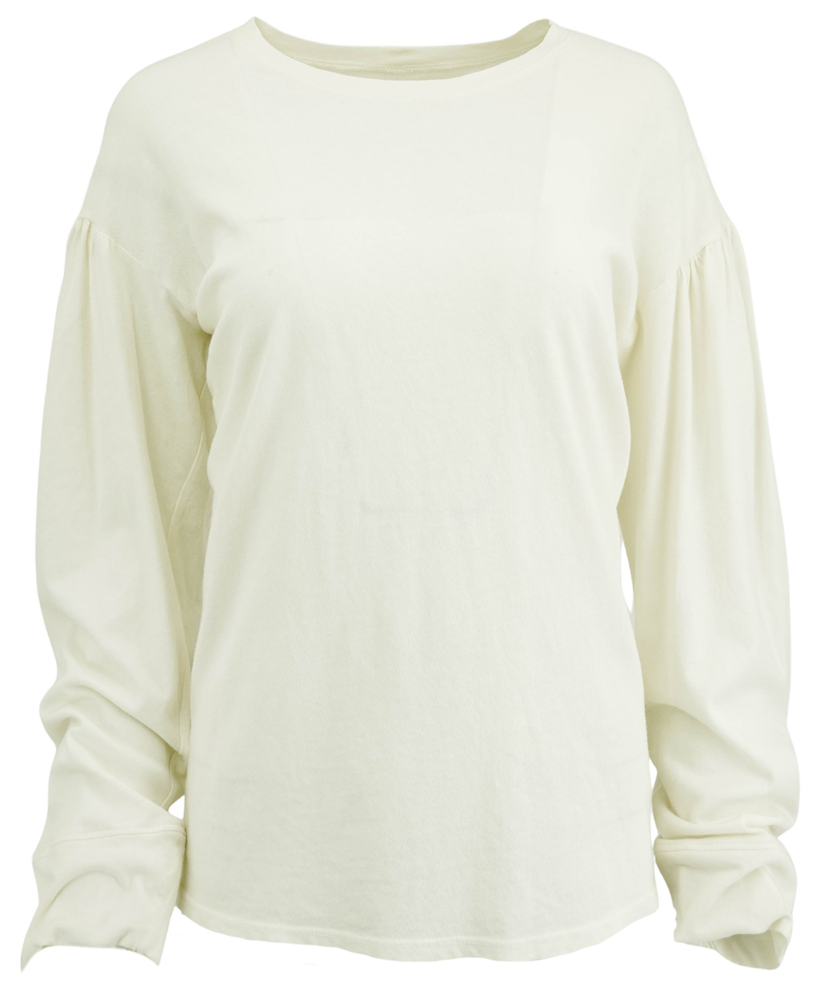 Raquel Allegra Simone Long Sleeve Top in Dirty White 1 Raquel Allegra Simone Long Sleeve Top in Dirty White