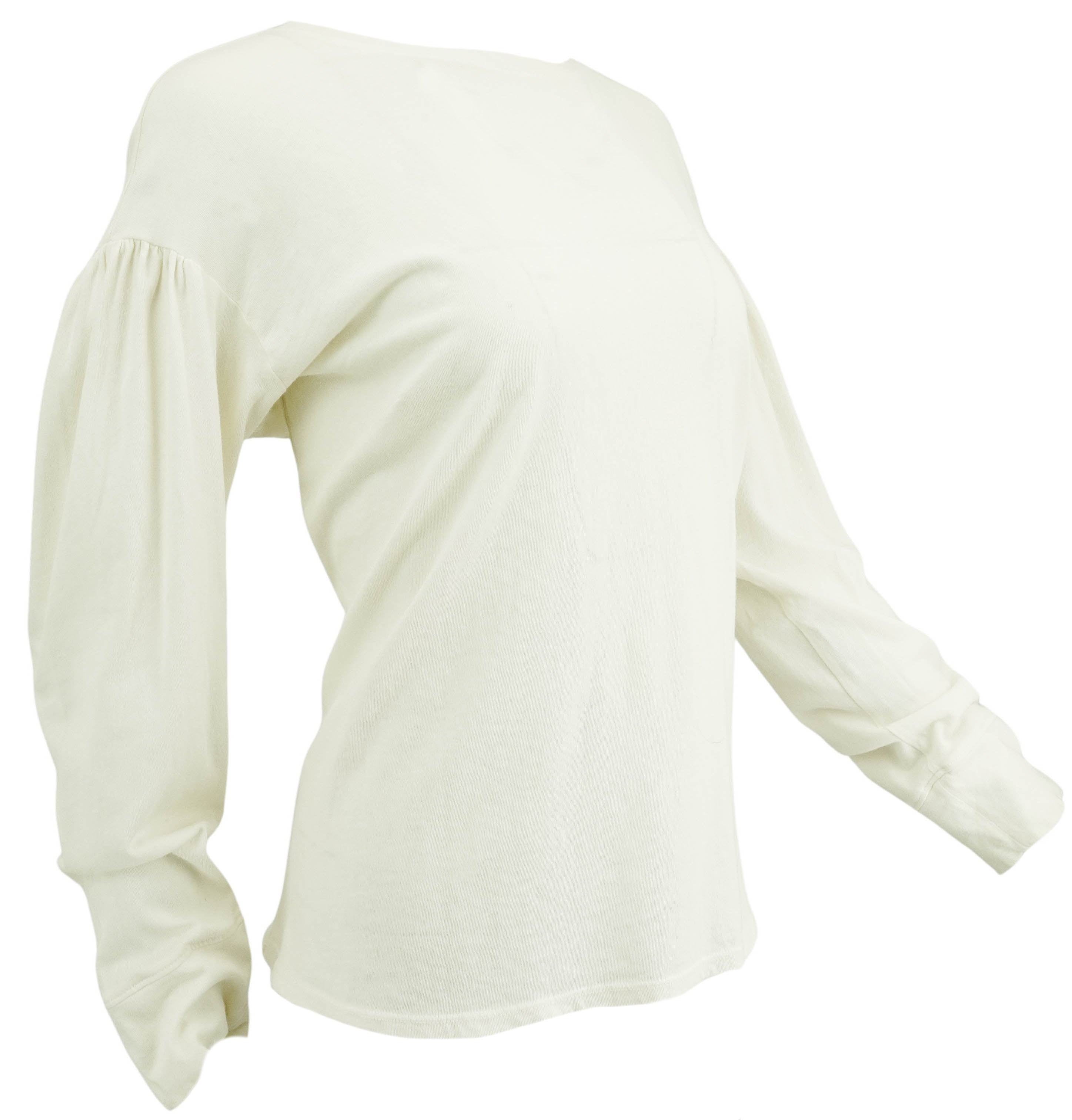 Raquel Allegra Simone Long Sleeve Top in Dirty White 3 Raquel Allegra Simone Long Sleeve Top in Dirty White