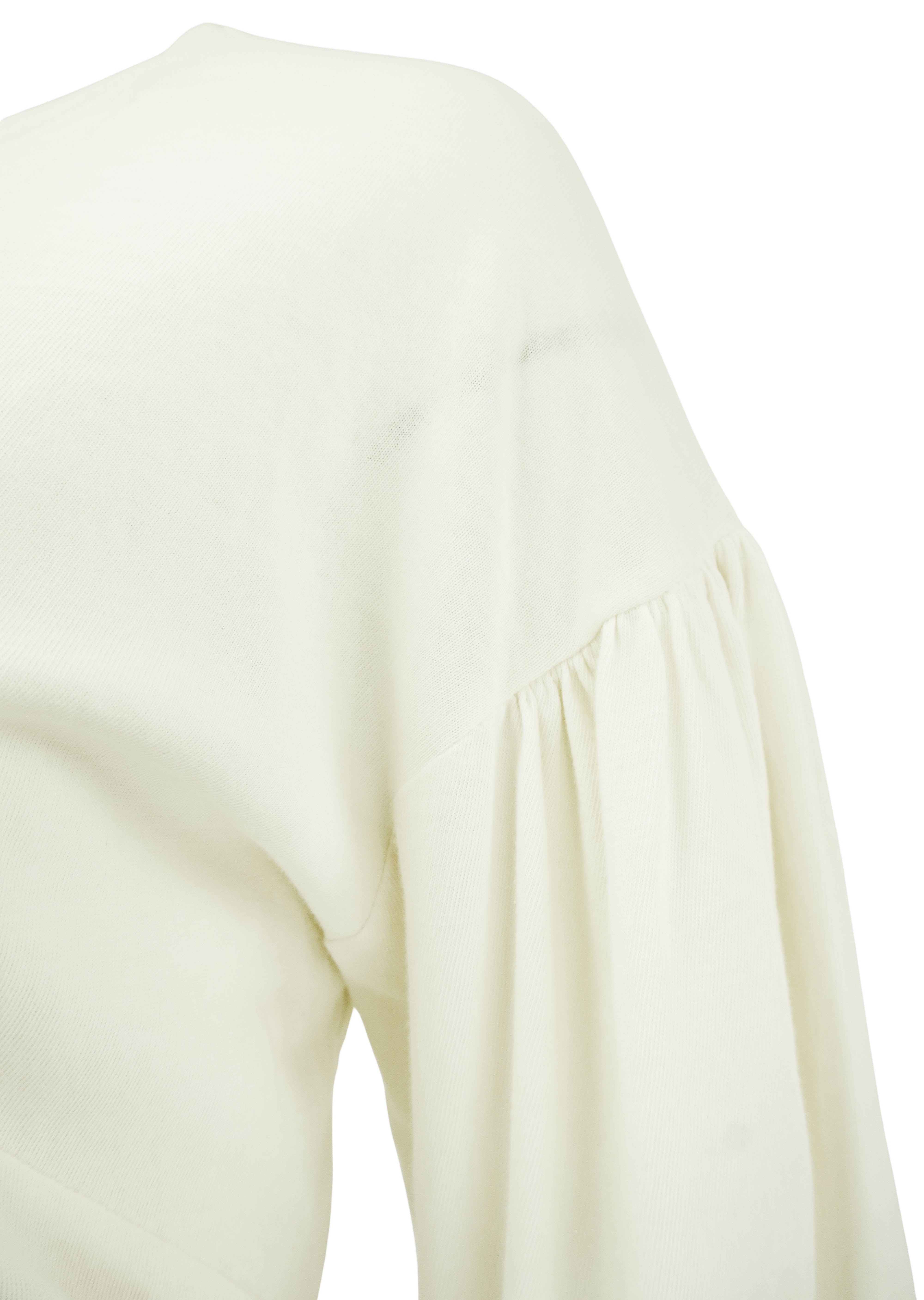 Raquel Allegra Simone Long Sleeve Top in Dirty White 4 Raquel Allegra Simone Long Sleeve Top in Dirty White