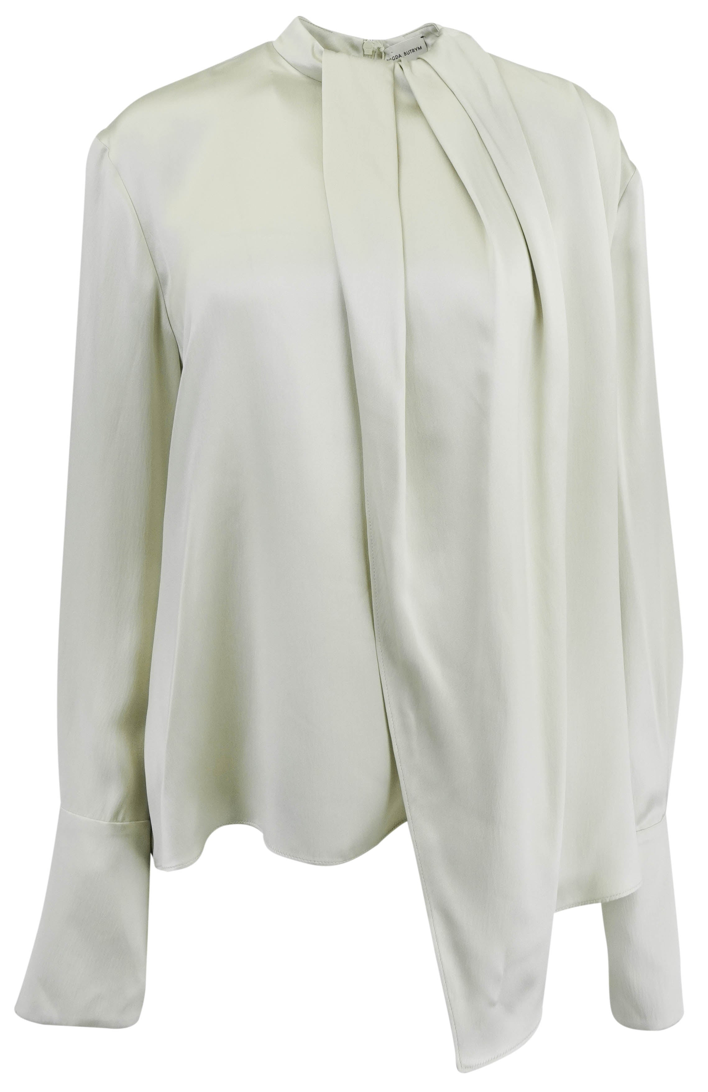 Magda Butrym Silk Blouse in Trout 1 Magda Butrym Silk Blouse in Trout