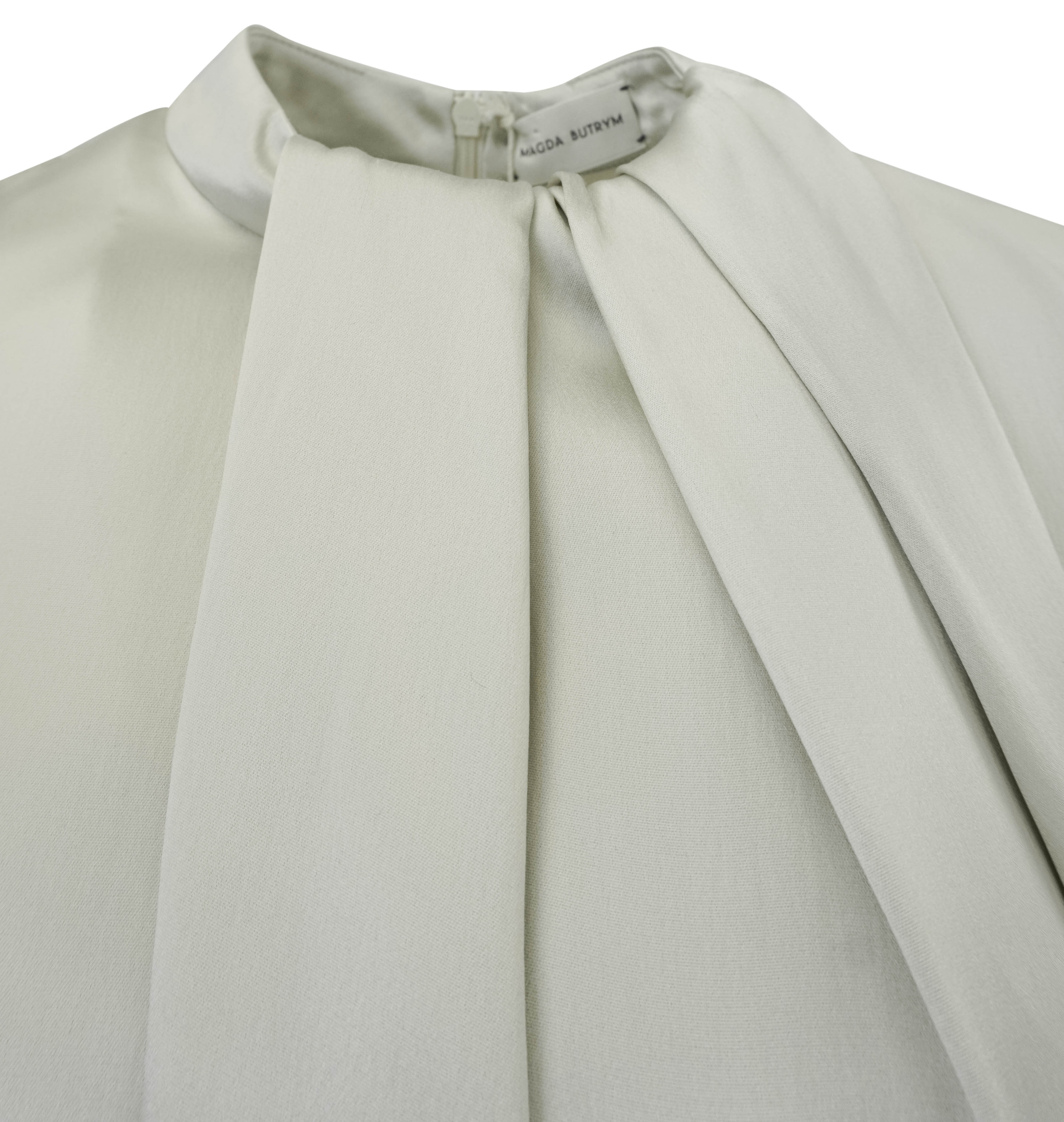 Magda Butrym Silk Blouse in Trout 4 Magda Butrym Silk Blouse in Trout