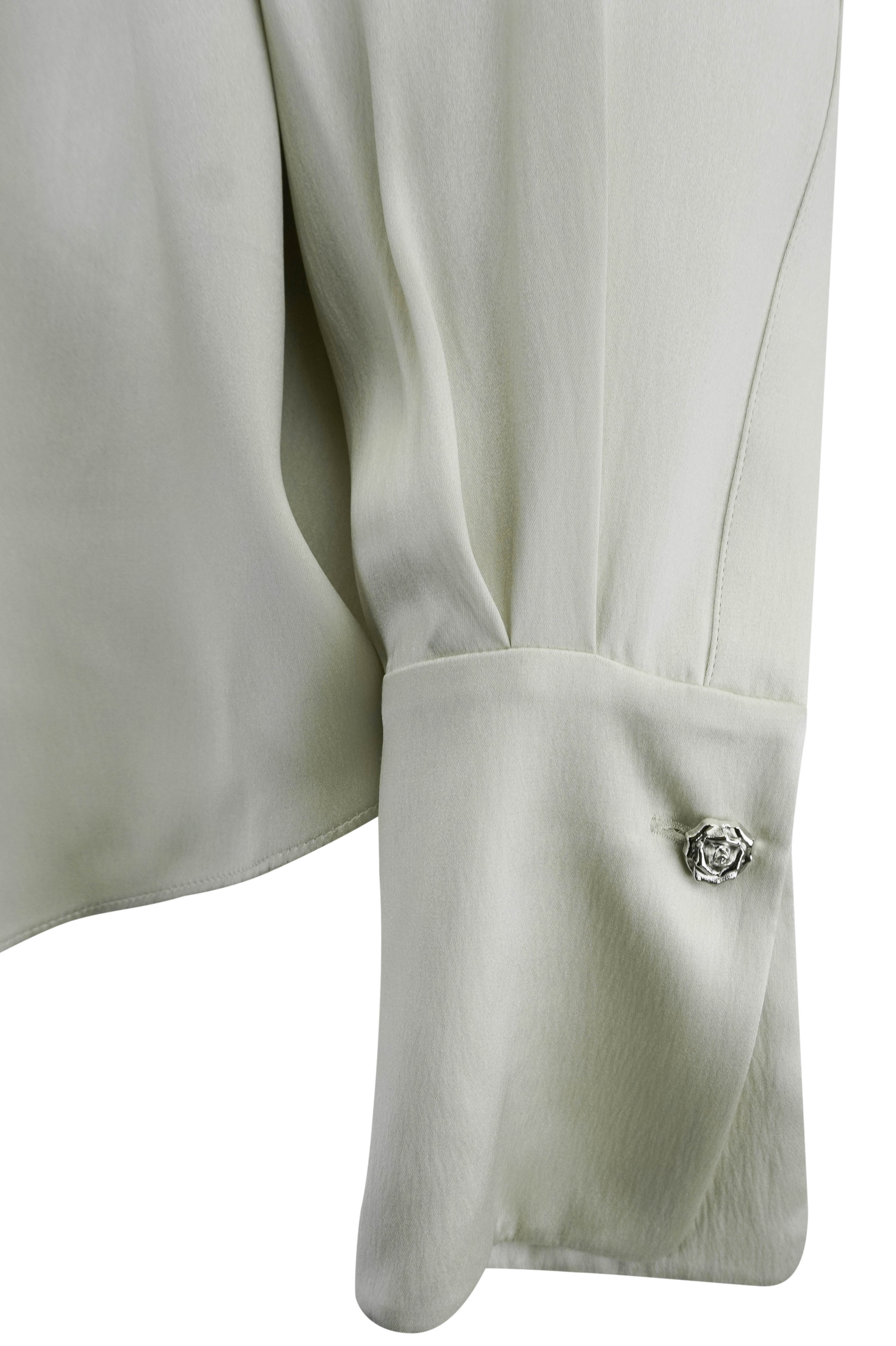 Magda Butrym Silk Blouse in Trout 6 Magda Butrym Silk Blouse in Trout
