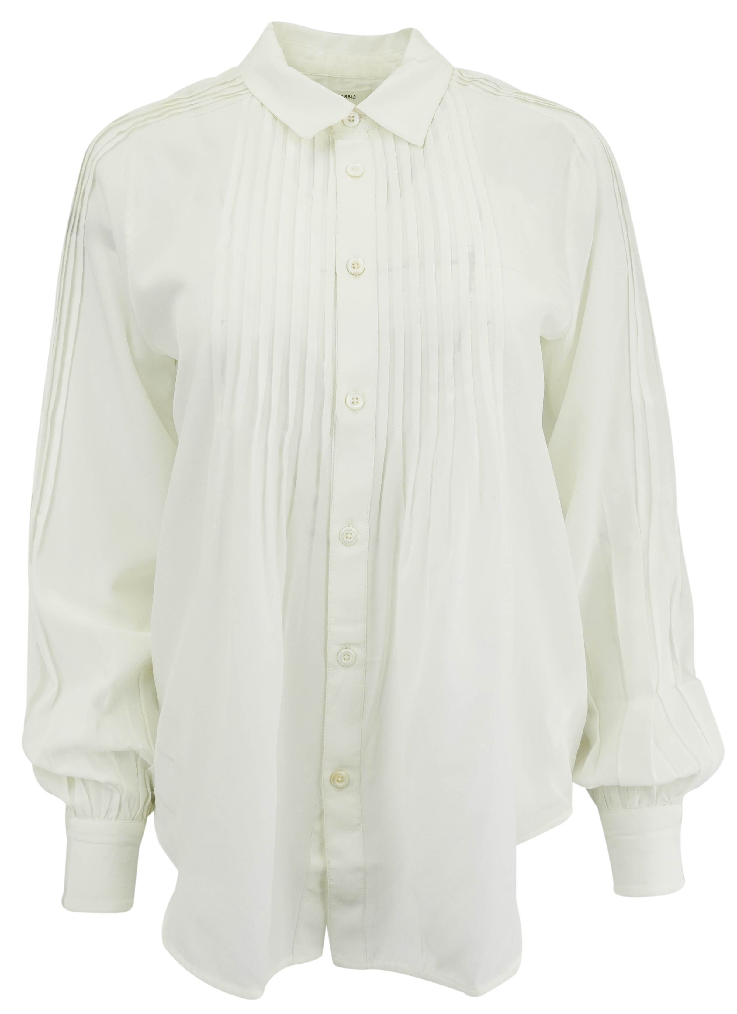 Billy Reid Pintuck Blouse in White