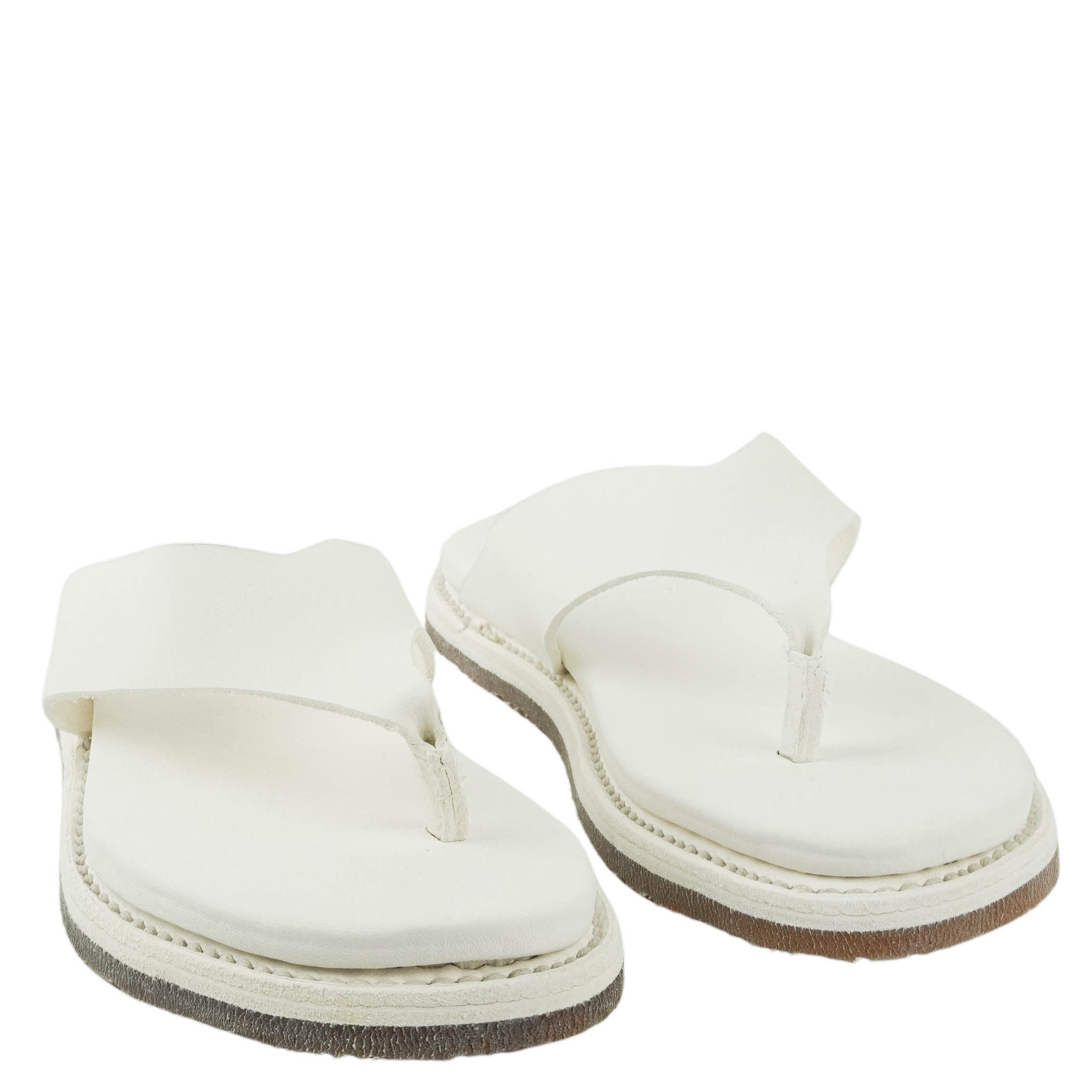 Guidi Leather Flip Flops in White 3 Guidi Leather Flip Flops in White
