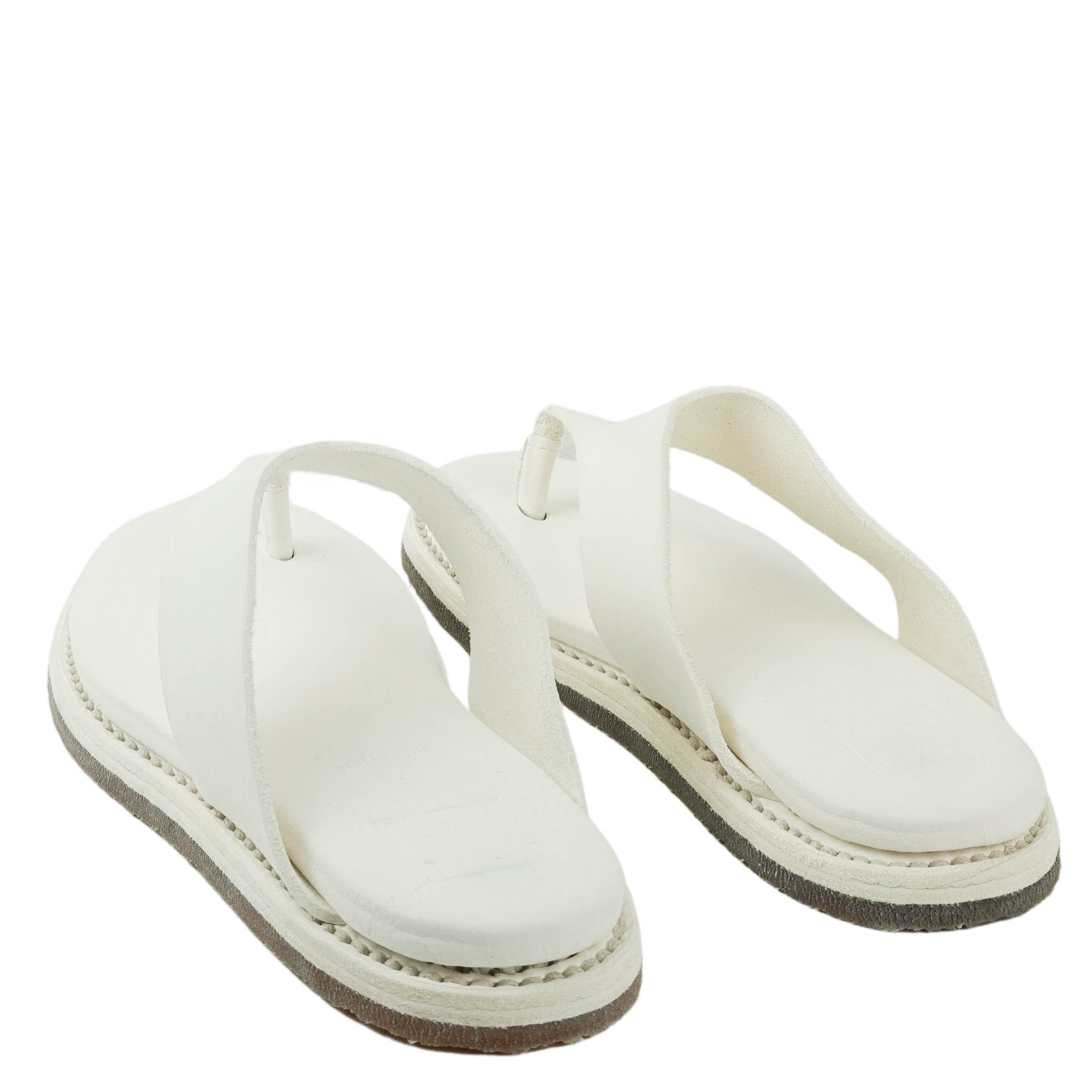 Guidi Leather Flip Flops in White 4 Guidi Leather Flip Flops in White