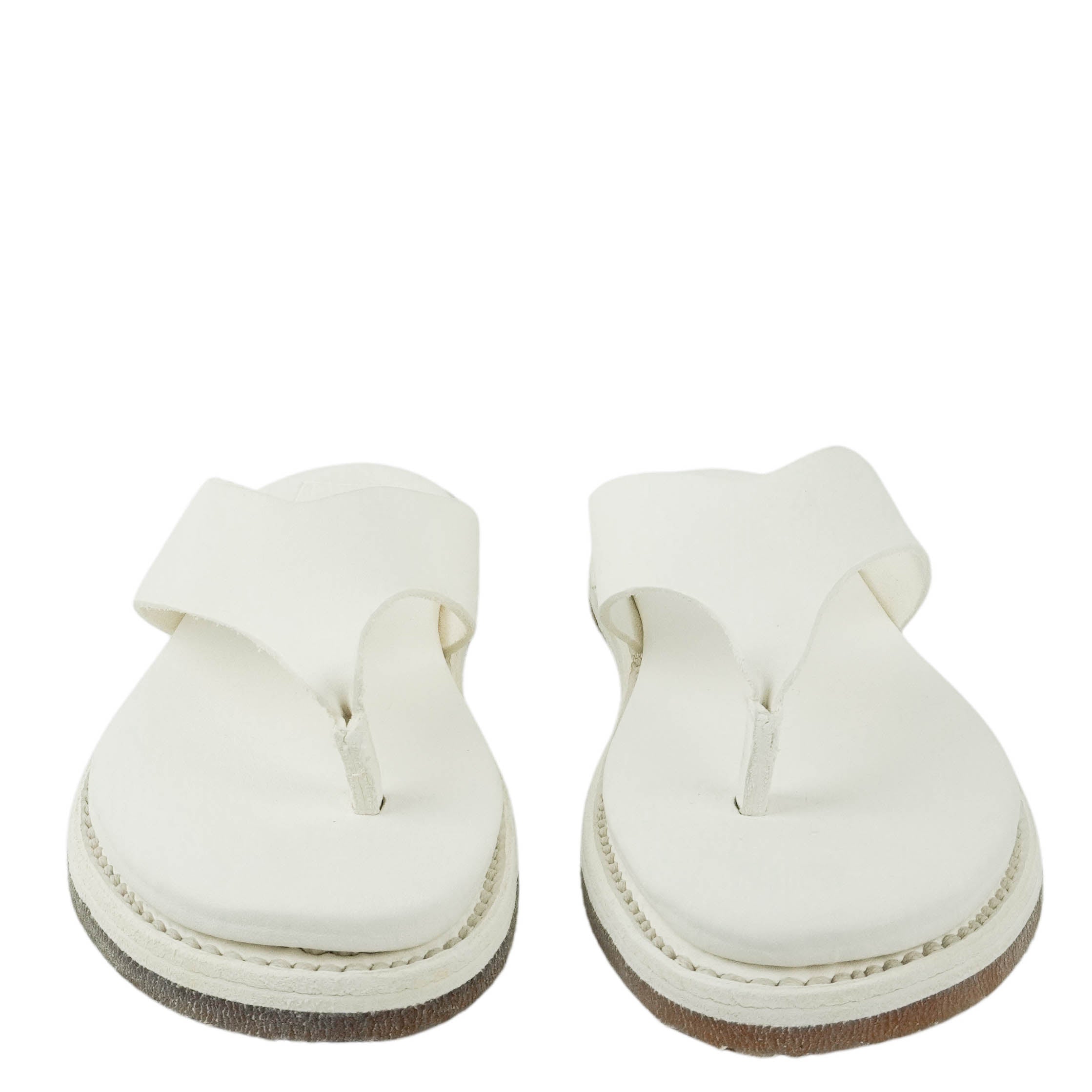 Guidi Leather Flip Flops in White 5 Guidi Leather Flip Flops in White