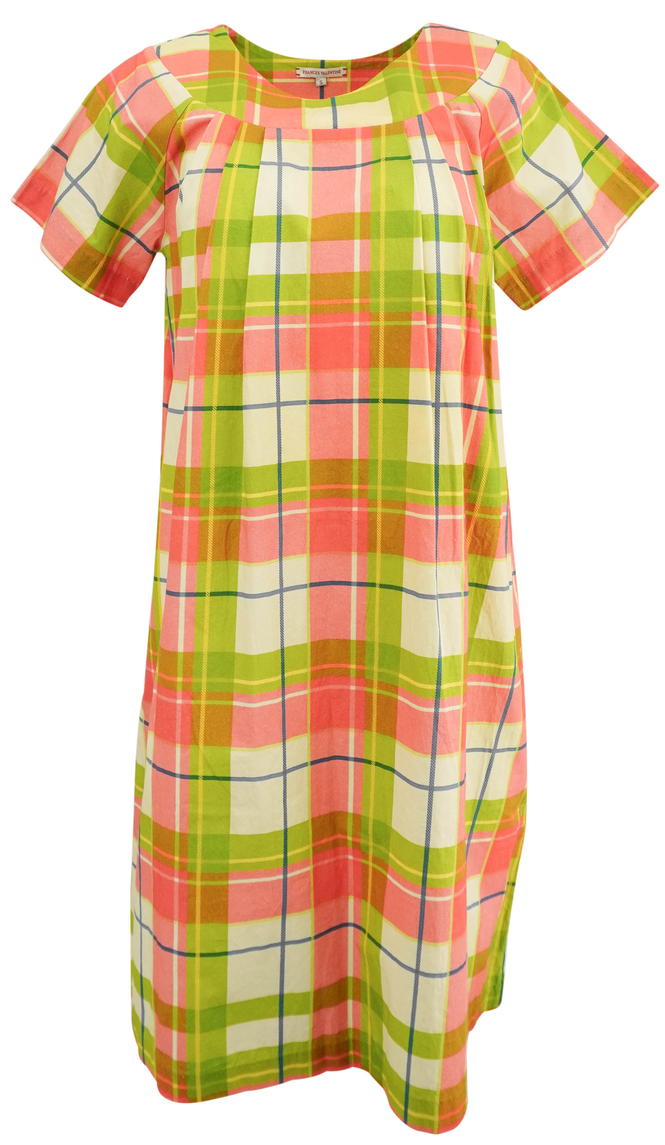 Frances Valentine Easy Dress in Watermelon Plaid 2 Frances Valentine Easy Dress in Watermelon Plaid