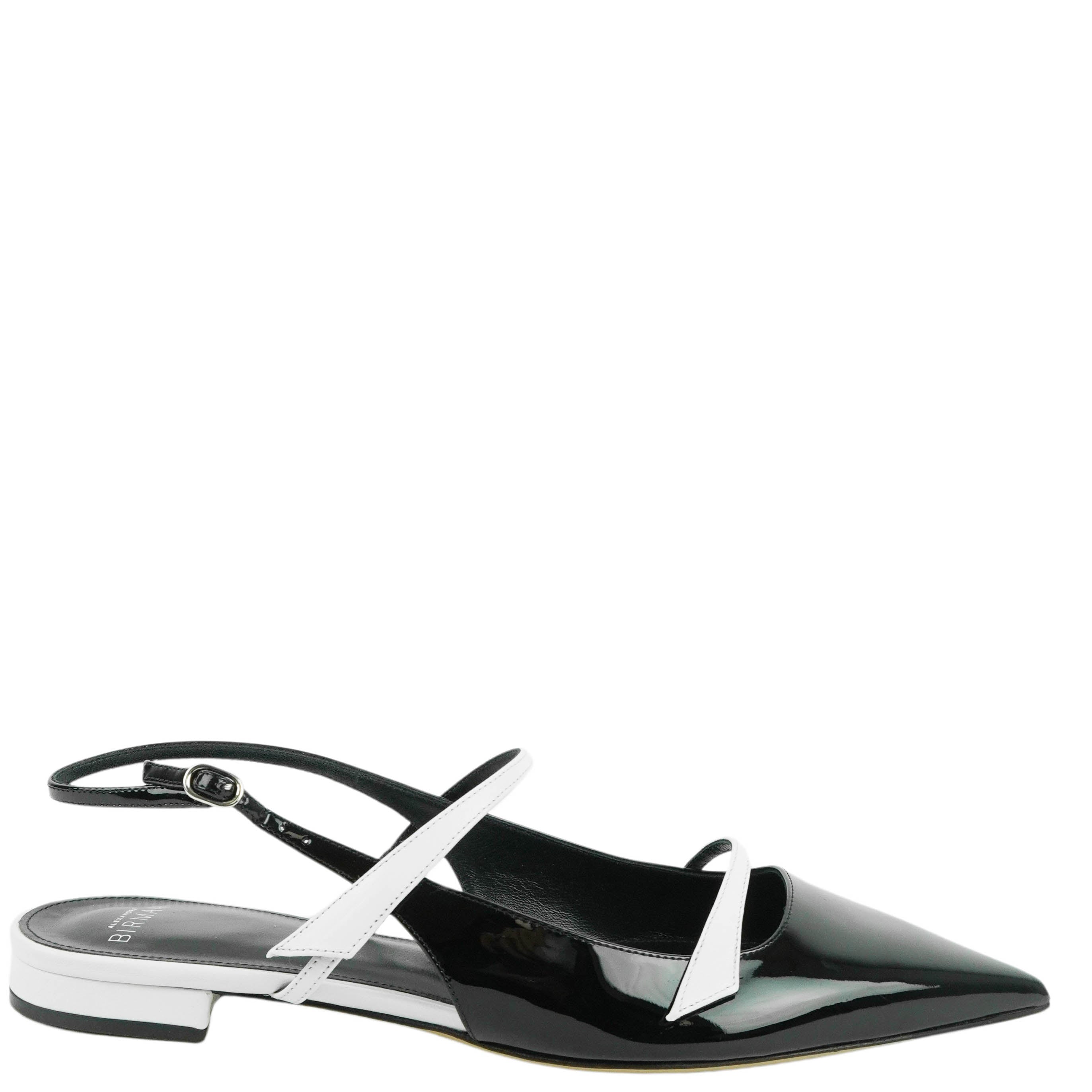 Alexandre Birman Tita Flats in White/Black