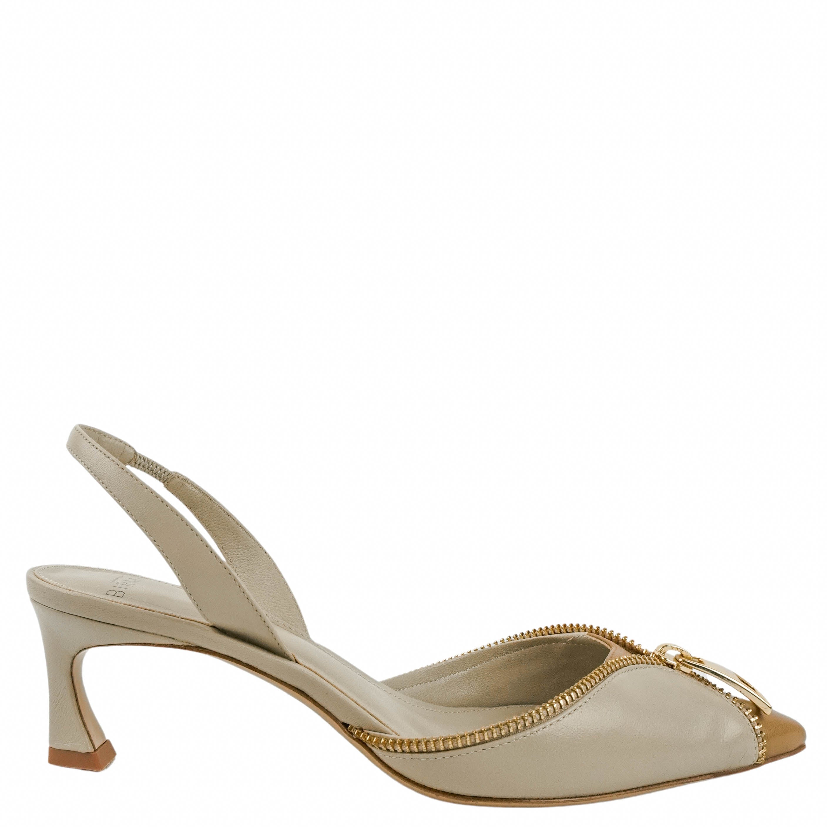 Alexandre Birman Zoe Slingback Heels in Cameo