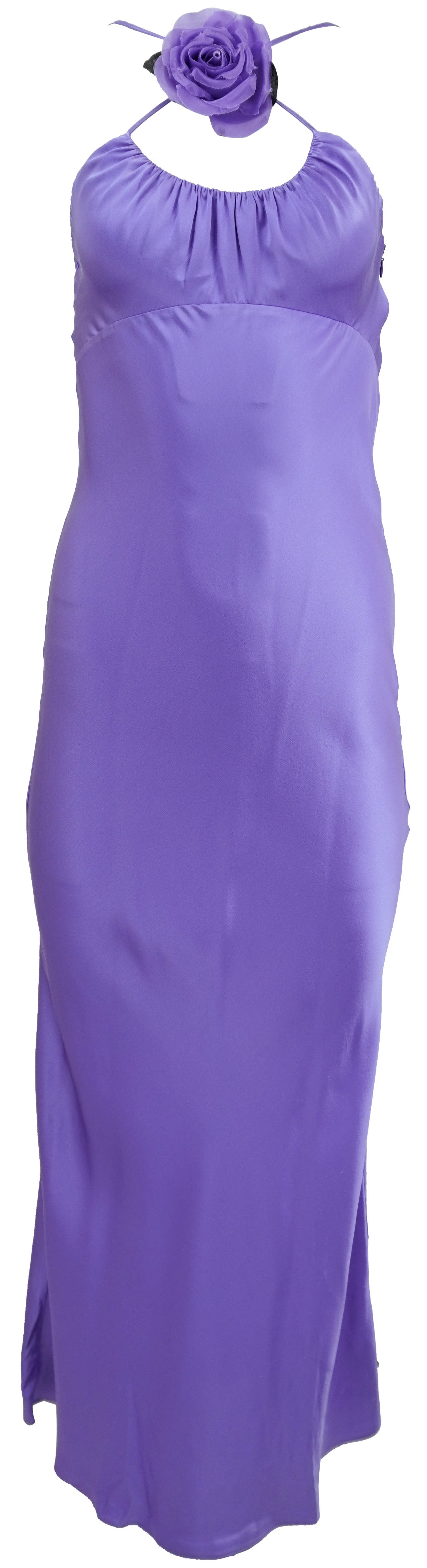 Rodarte Silk Satin Bias Dress in Purple 2 Rodarte Silk Satin Bias Dress in Purple