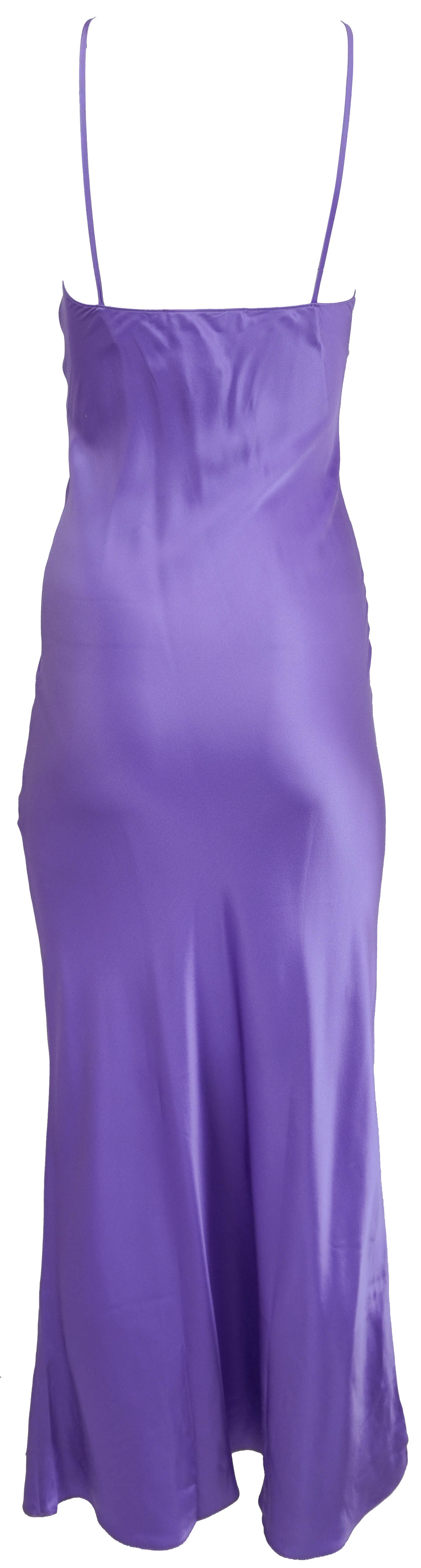 Rodarte Silk Satin Bias Dress in Purple 3 Rodarte Silk Satin Bias Dress in Purple