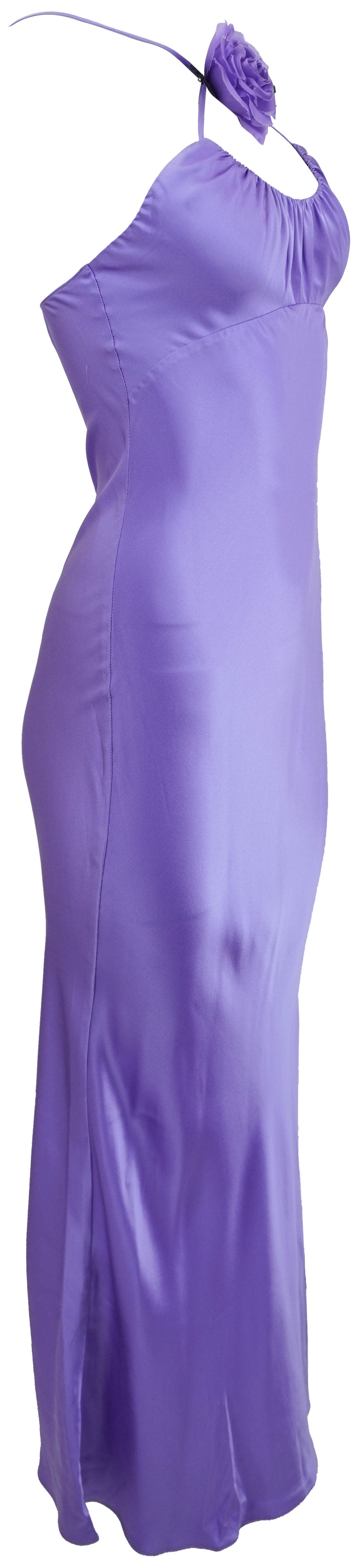 Rodarte Silk Satin Bias Dress in Purple 4 Rodarte Silk Satin Bias Dress in Purple