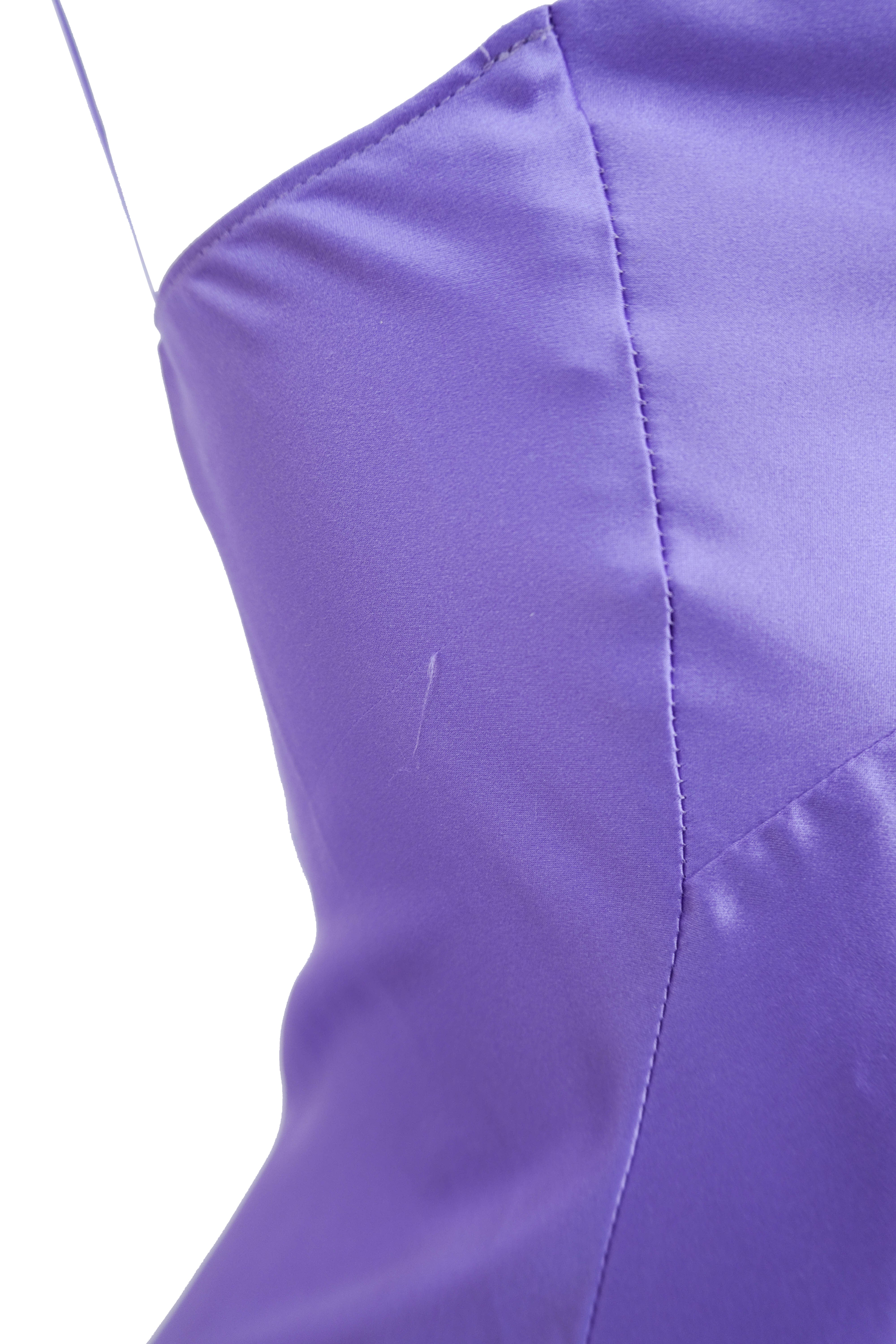 Rodarte Silk Satin Bias Dress in Purple 5 Rodarte Silk Satin Bias Dress in Purple