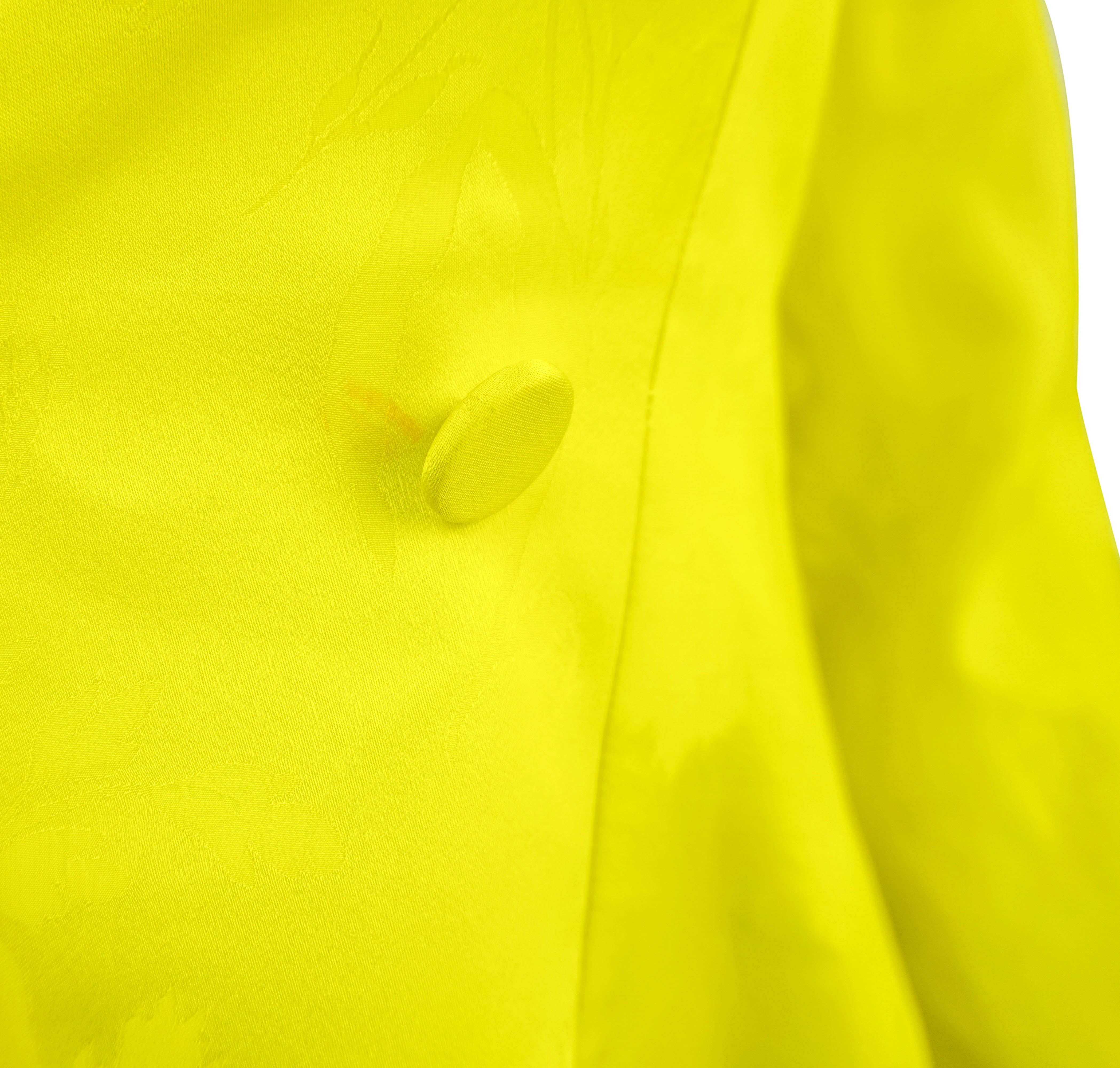 Alejandra Alonso Rojas Double-Breasted Jacquard Jacket in Yellow 4 Alejandra Alonso Rojas Double-Breasted Jacquard Jacket in Yellow