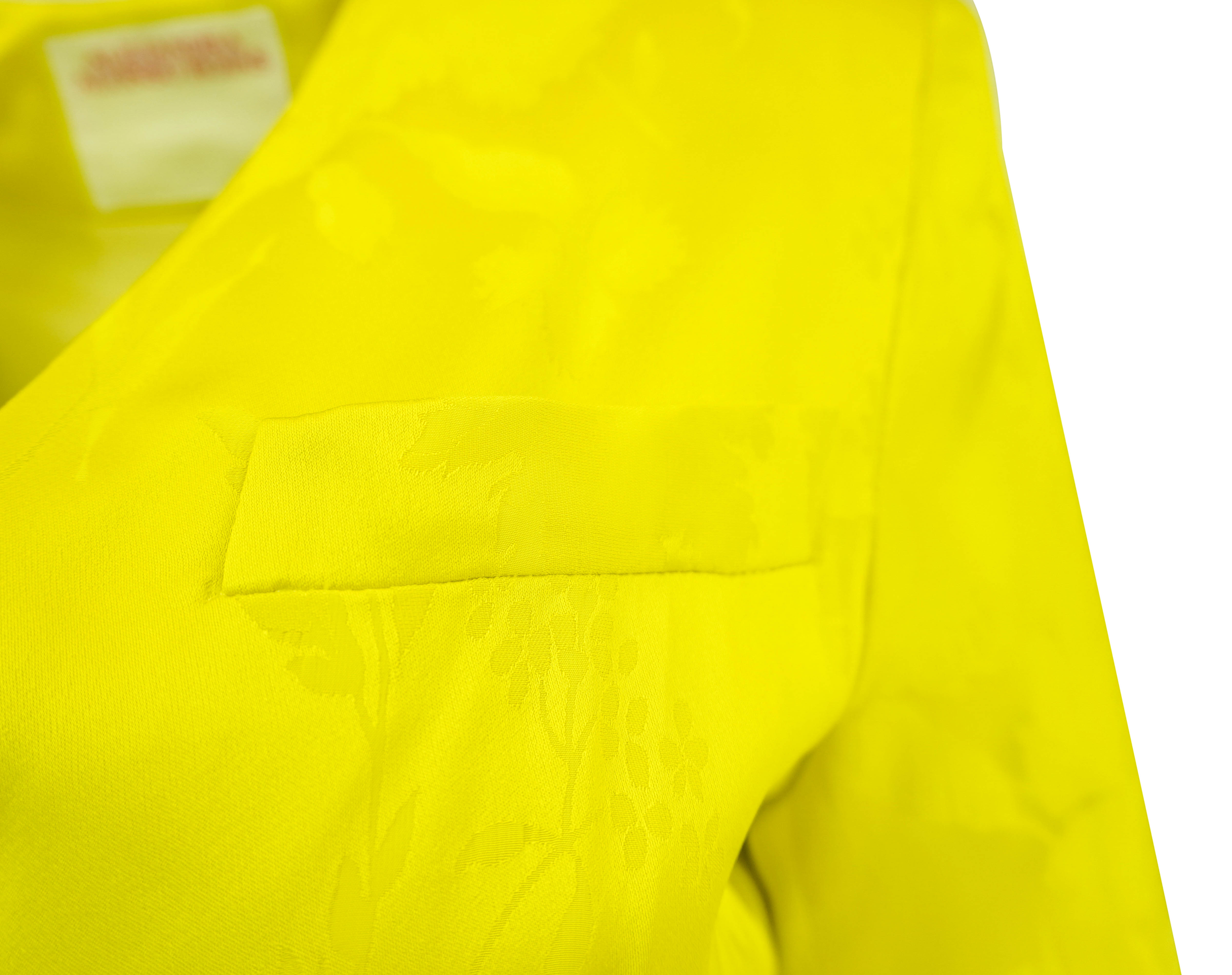 Alejandra Alonso Rojas Double-Breasted Jacquard Jacket in Yellow 5 Alejandra Alonso Rojas Double-Breasted Jacquard Jacket in Yellow