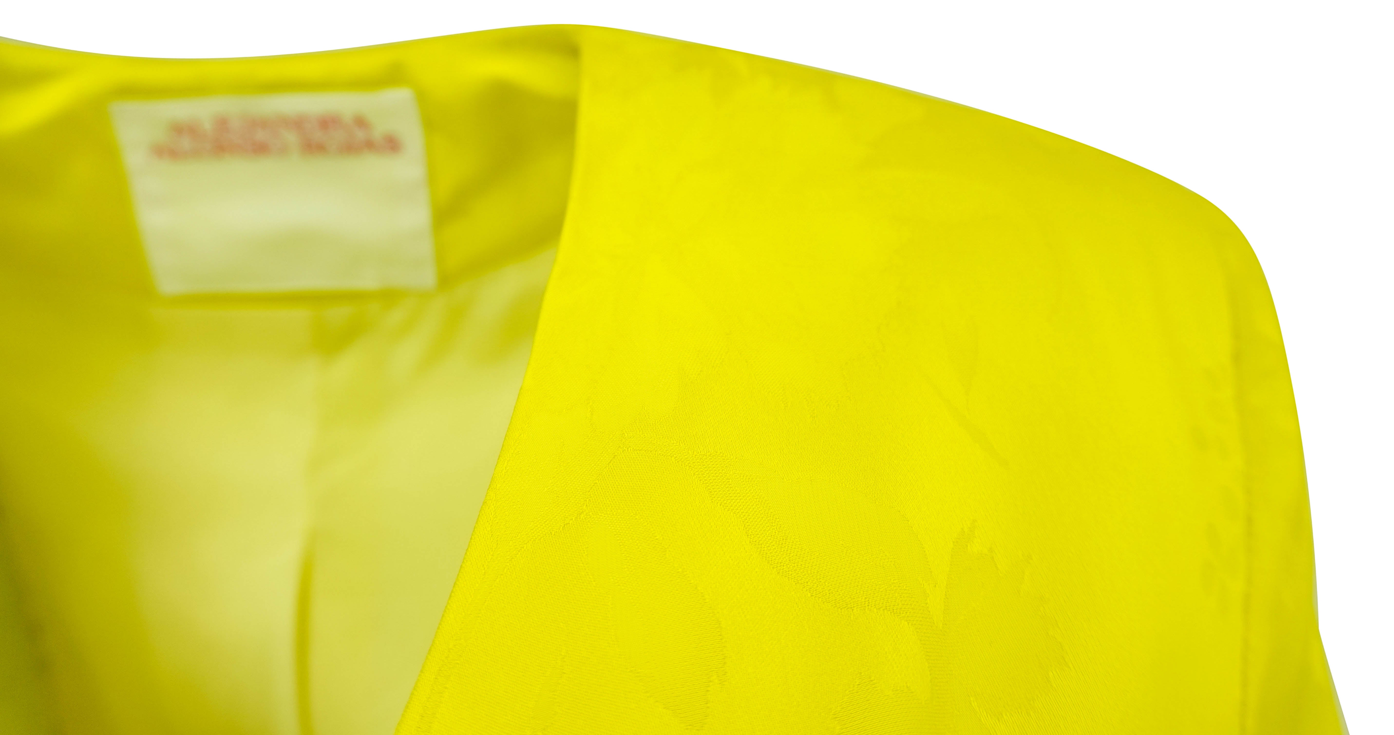 Alejandra Alonso Rojas Double-Breasted Jacquard Jacket in Yellow 6 Alejandra Alonso Rojas Double-Breasted Jacquard Jacket in Yellow