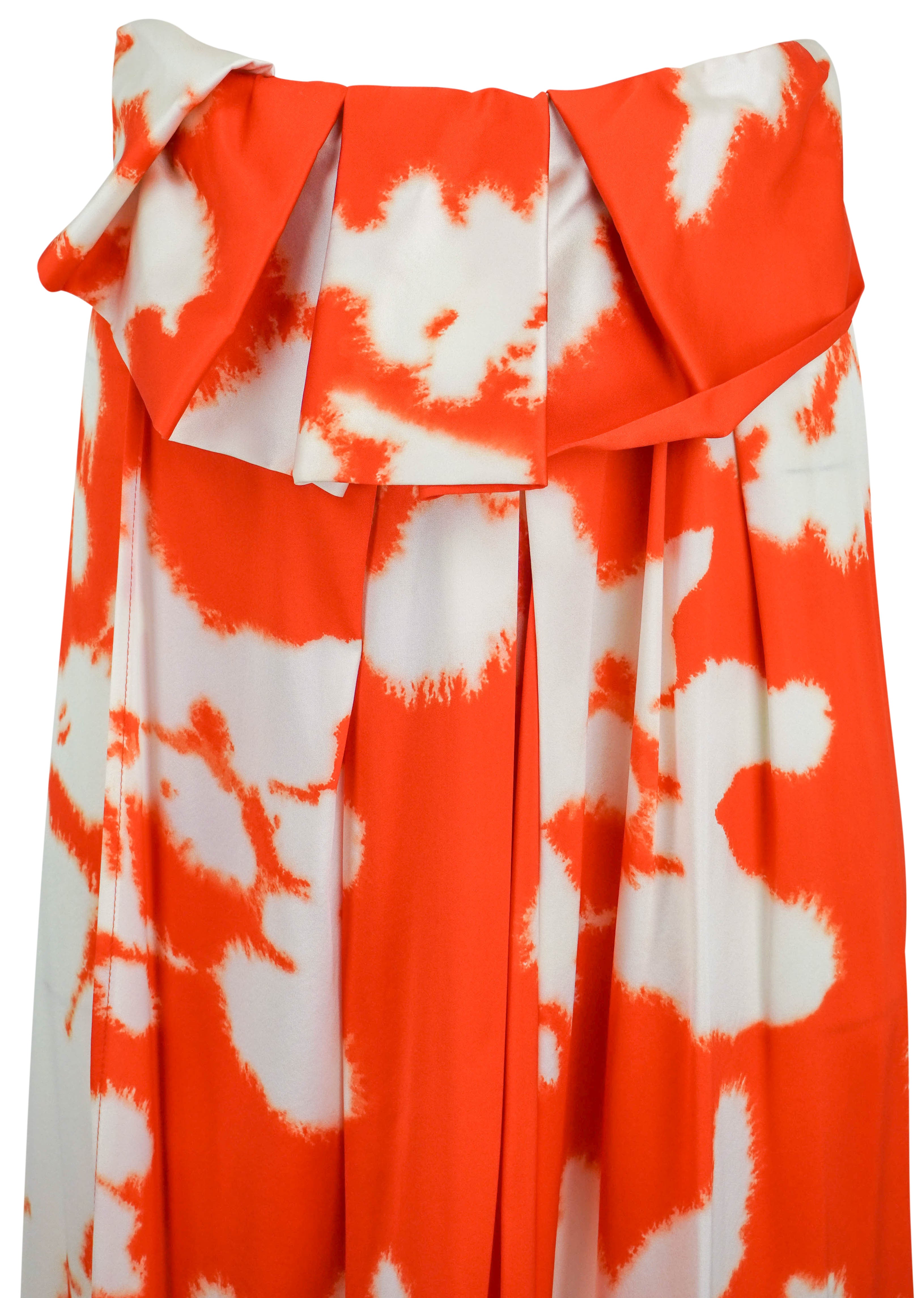 Christian Wijnants Senda Elastic Waist Skirt in Fire White Amaryllis