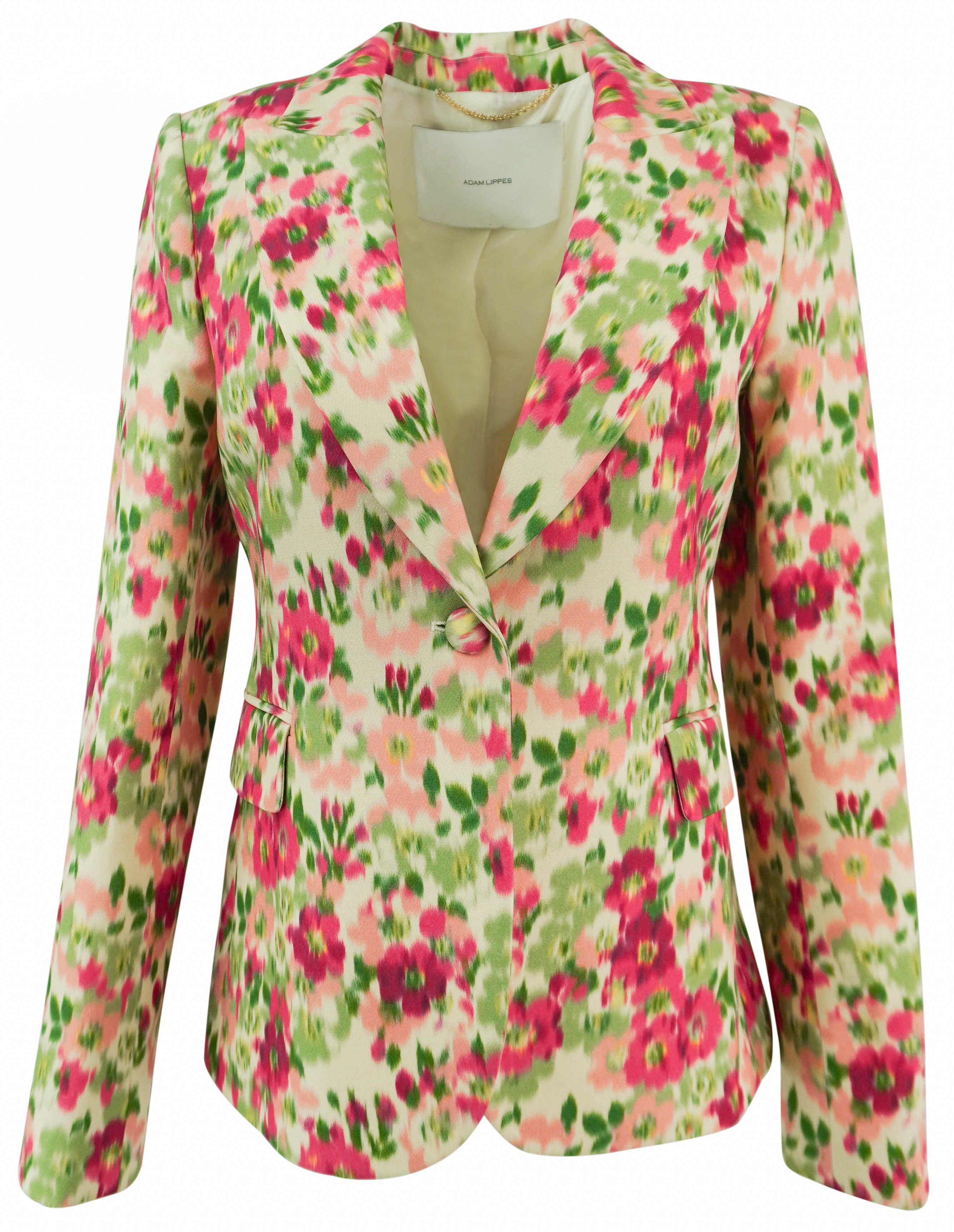 Adam Lippes Single Breated Blazer in Pistachio Multi