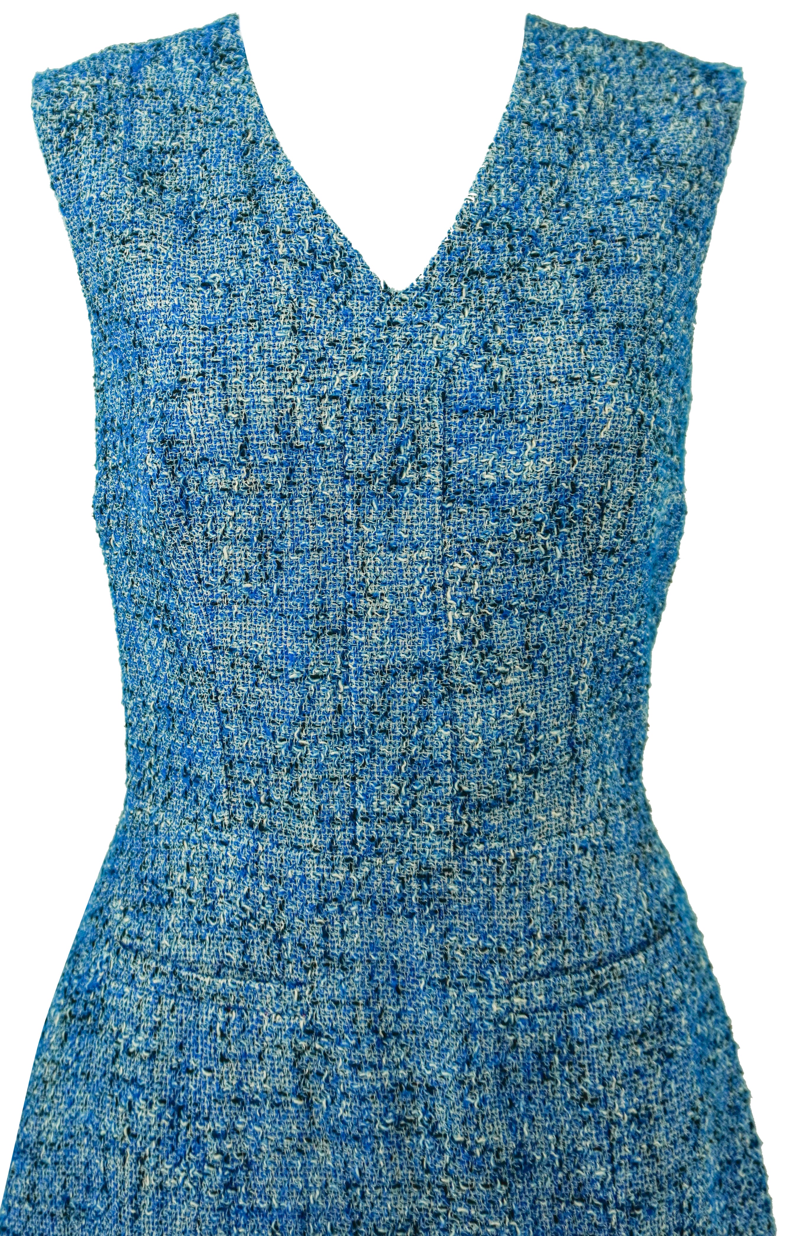 Emilia Wickstead Cotton Tweed Dress in Blue 1 Emilia Wickstead Cotton Tweed Dress in Blue
