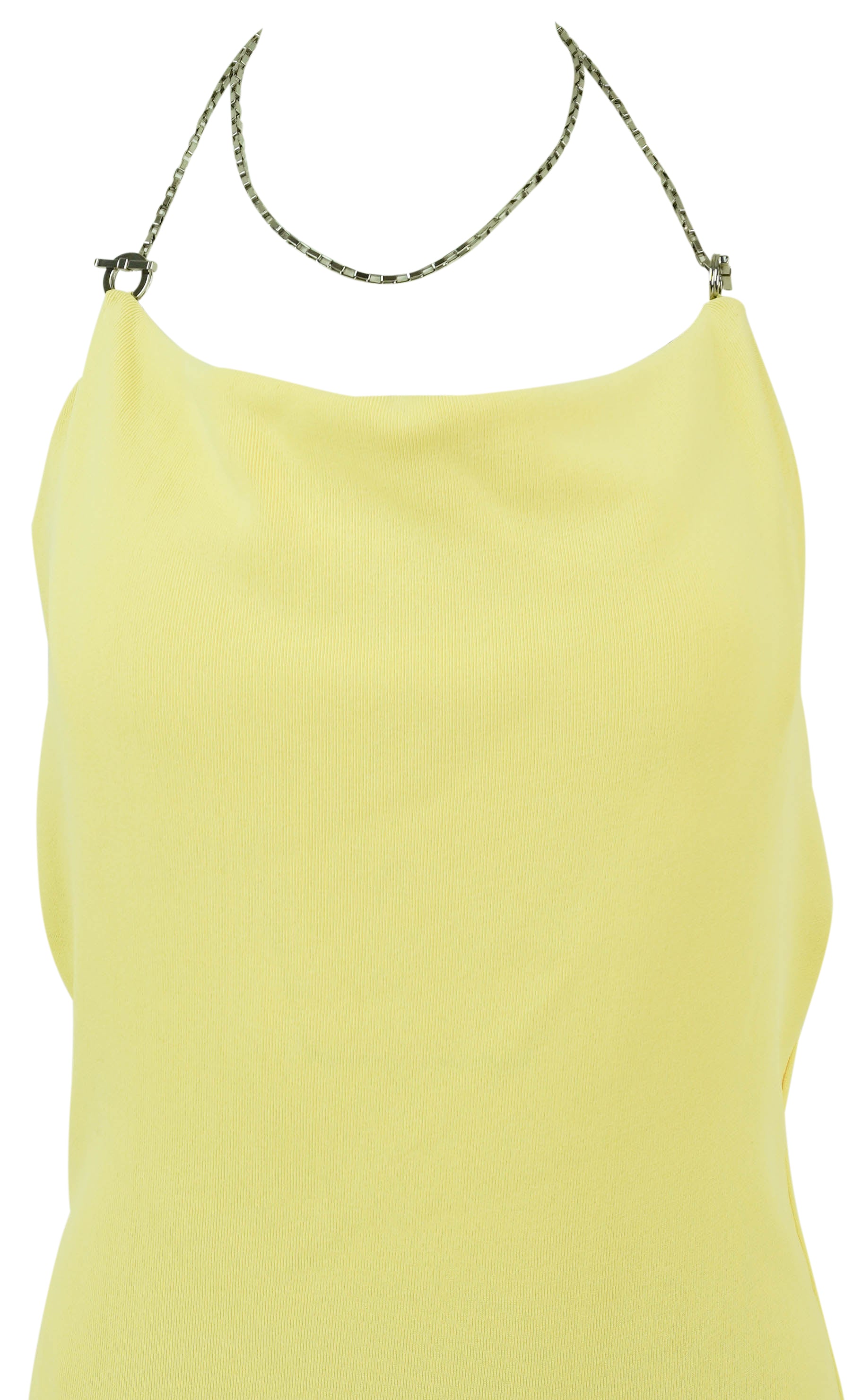 Bottega Veneta Chain-Link Halter Midi Dress in Pineapple