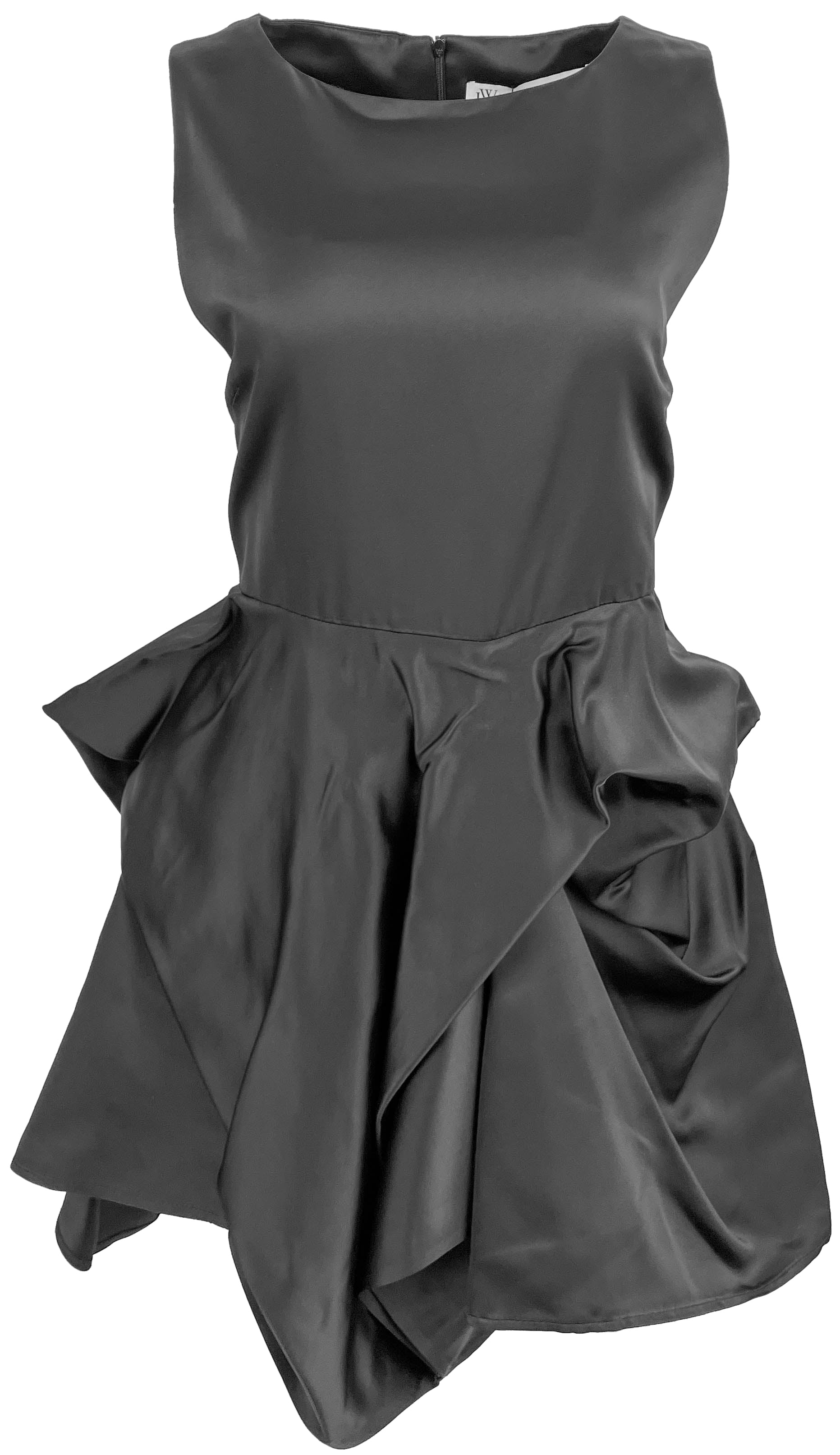 JW Anderson Sleeveless Asymmetric Mini Dress in Black 2 JW Anderson Sleeveless Asymmetric Mini Dress in Black