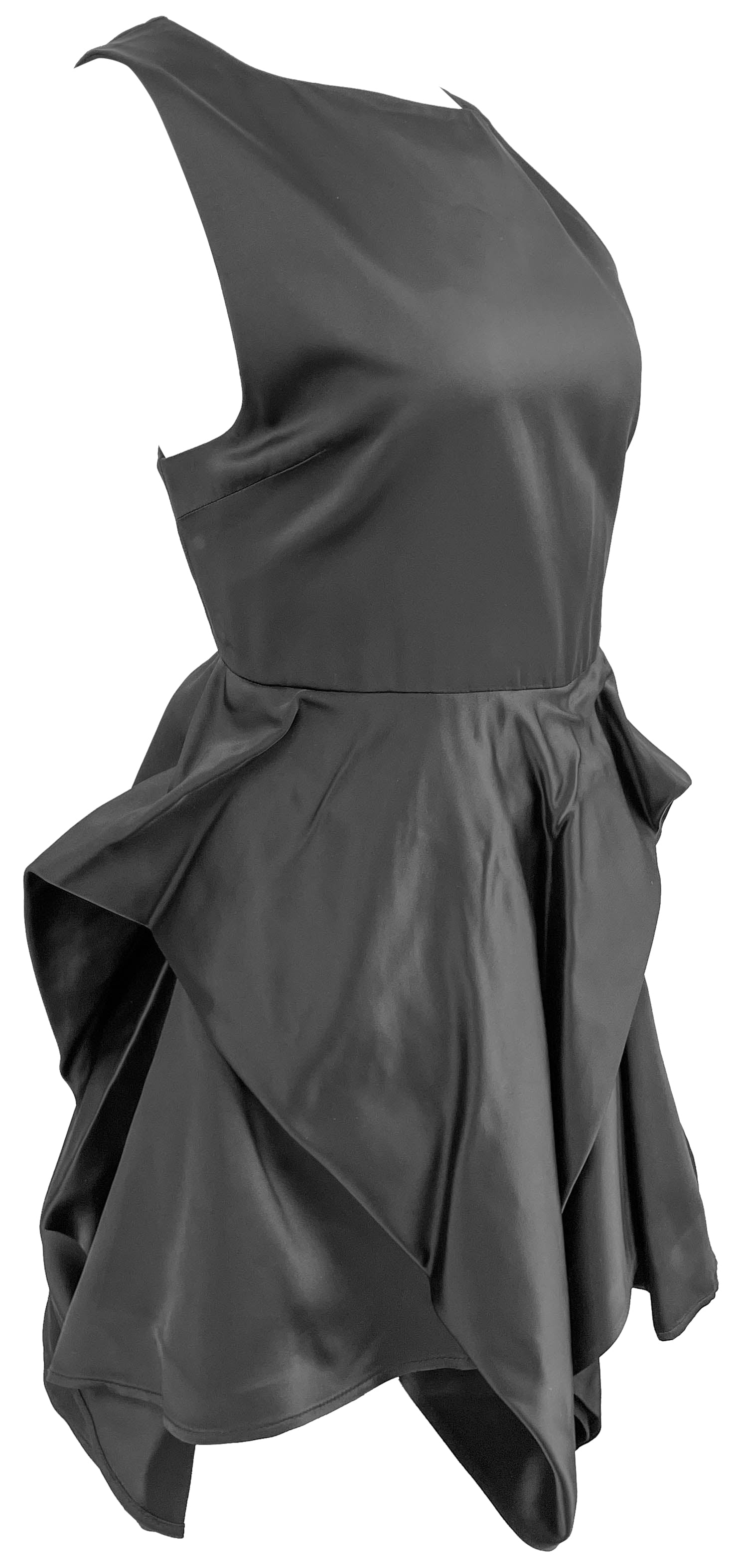 JW Anderson Sleeveless Asymmetric Mini Dress in Black 4 JW Anderson Sleeveless Asymmetric Mini Dress in Black