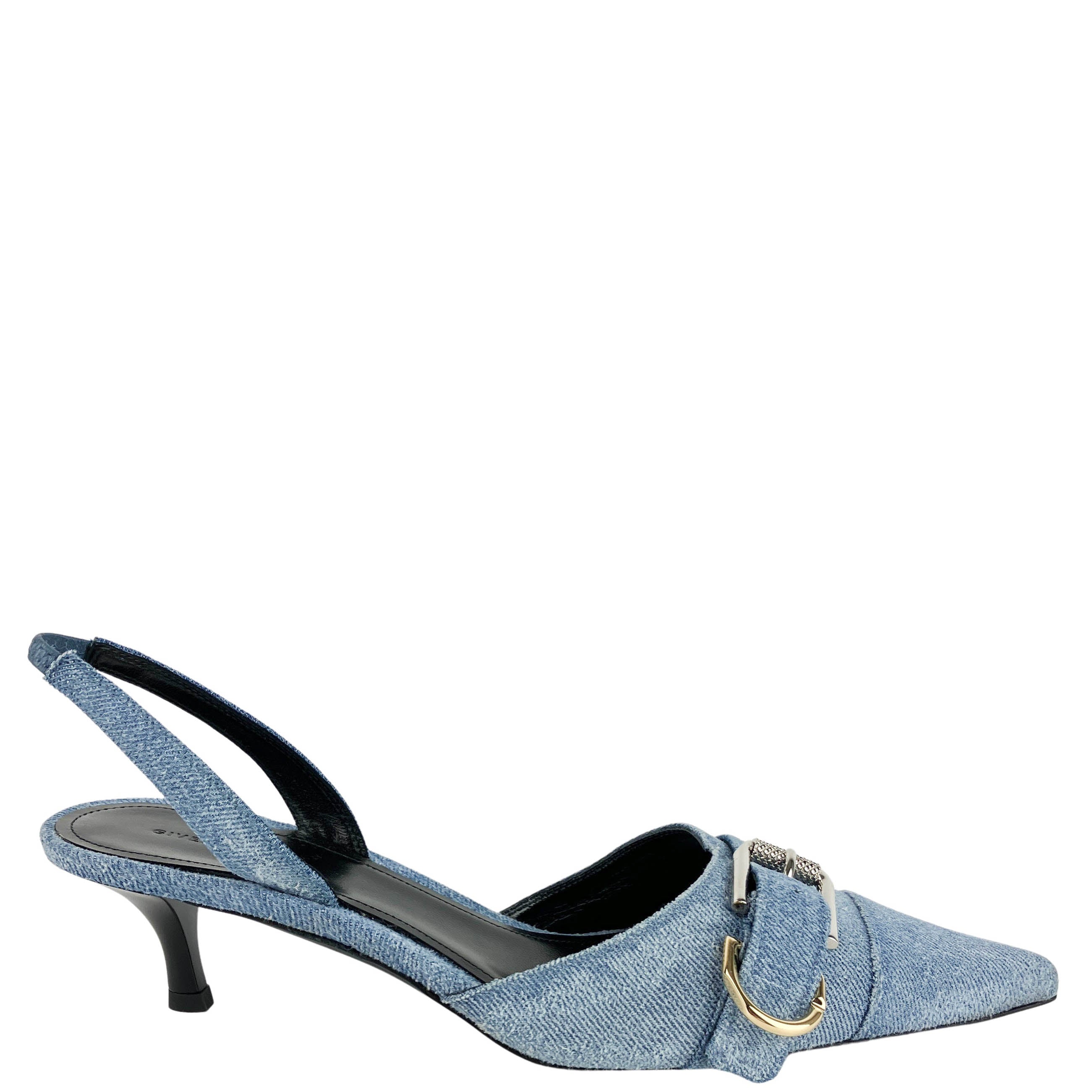 Givenchy Voyou Slingbacks in Medium Blue