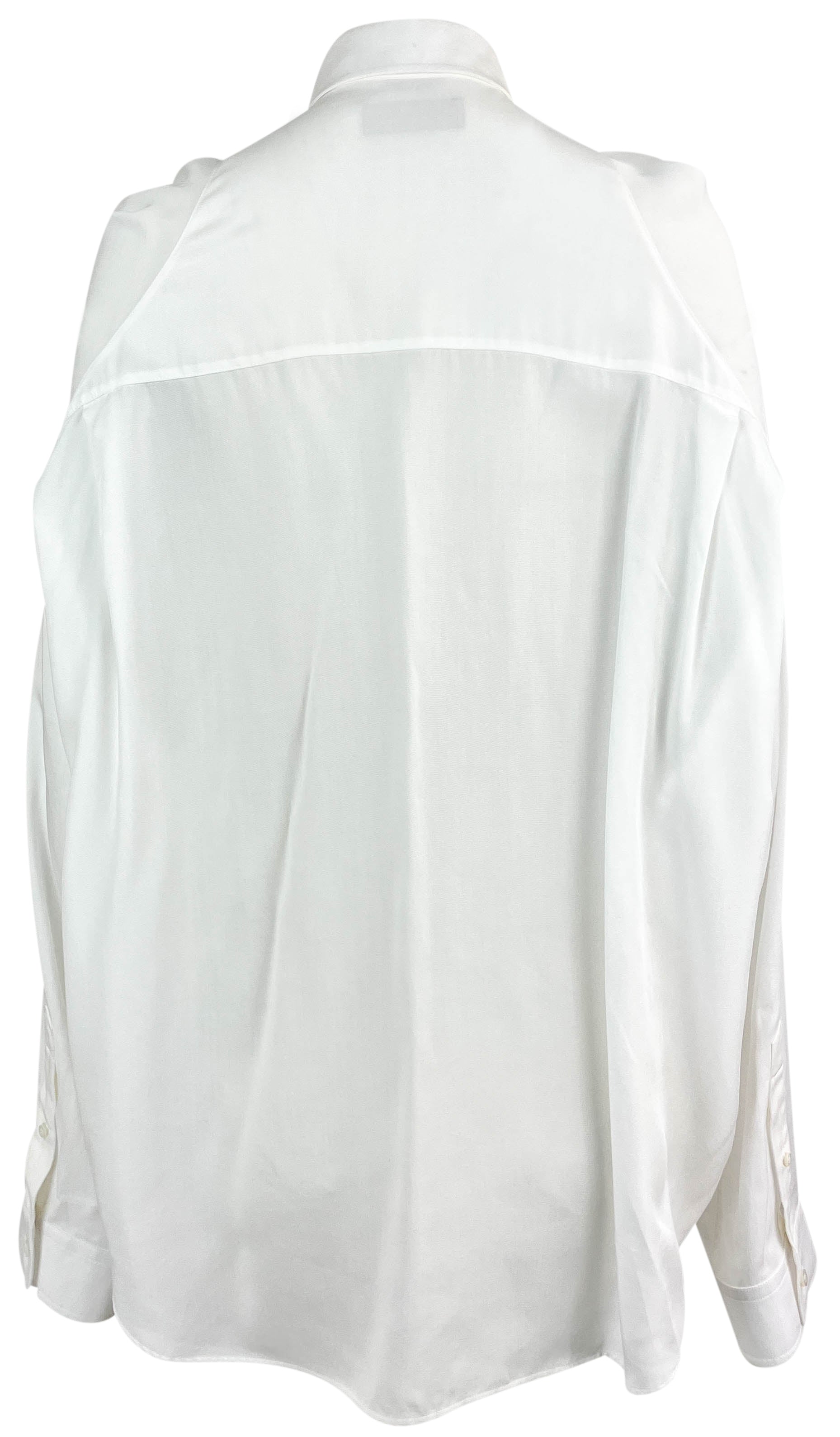 Balenciaga Knotted Button Up Shirt in White 2 Balenciaga Knotted Button Up Shirt in White
