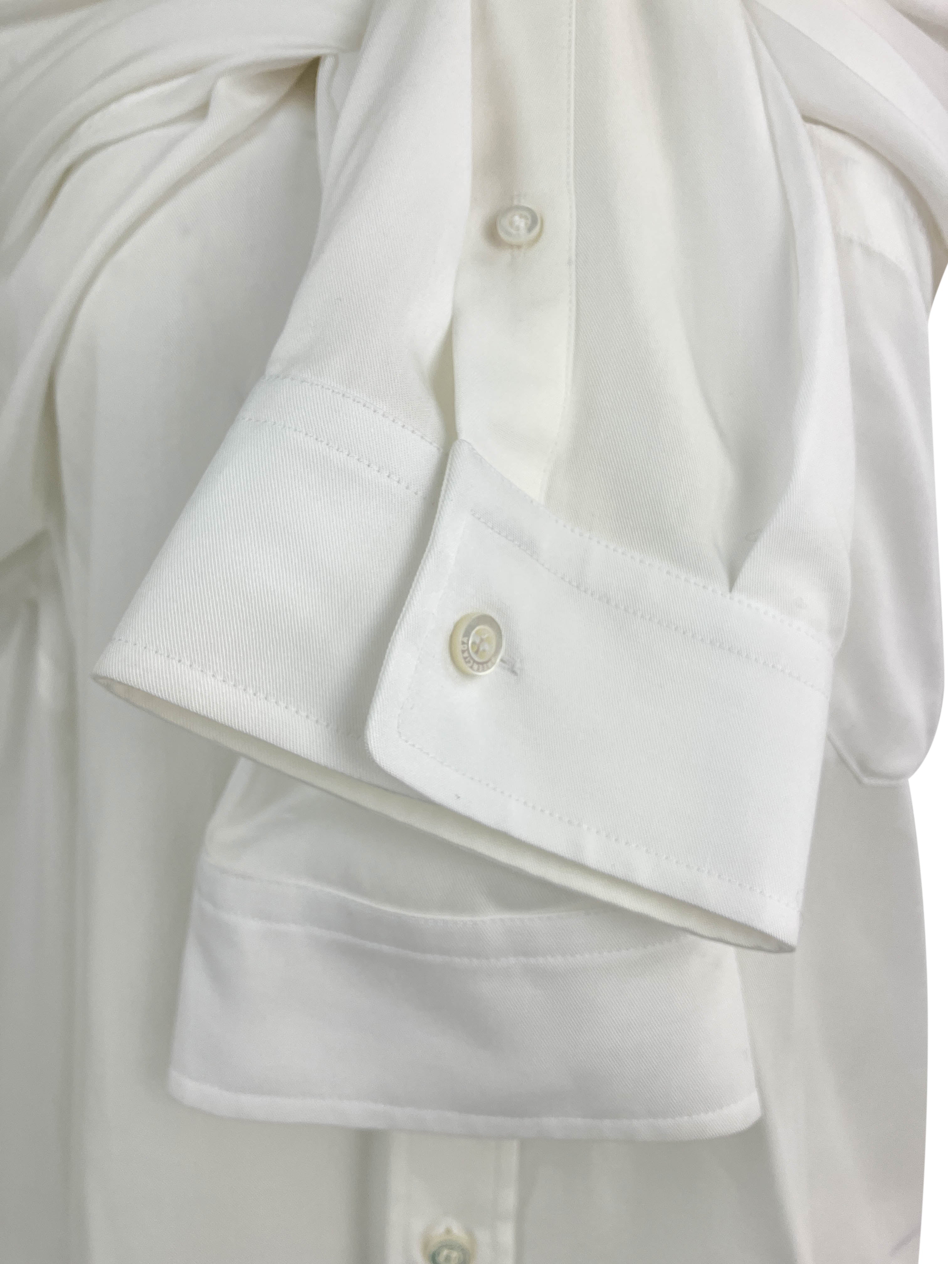 Balenciaga Knotted Button Up Shirt in White 8 Balenciaga Knotted Button Up Shirt in White