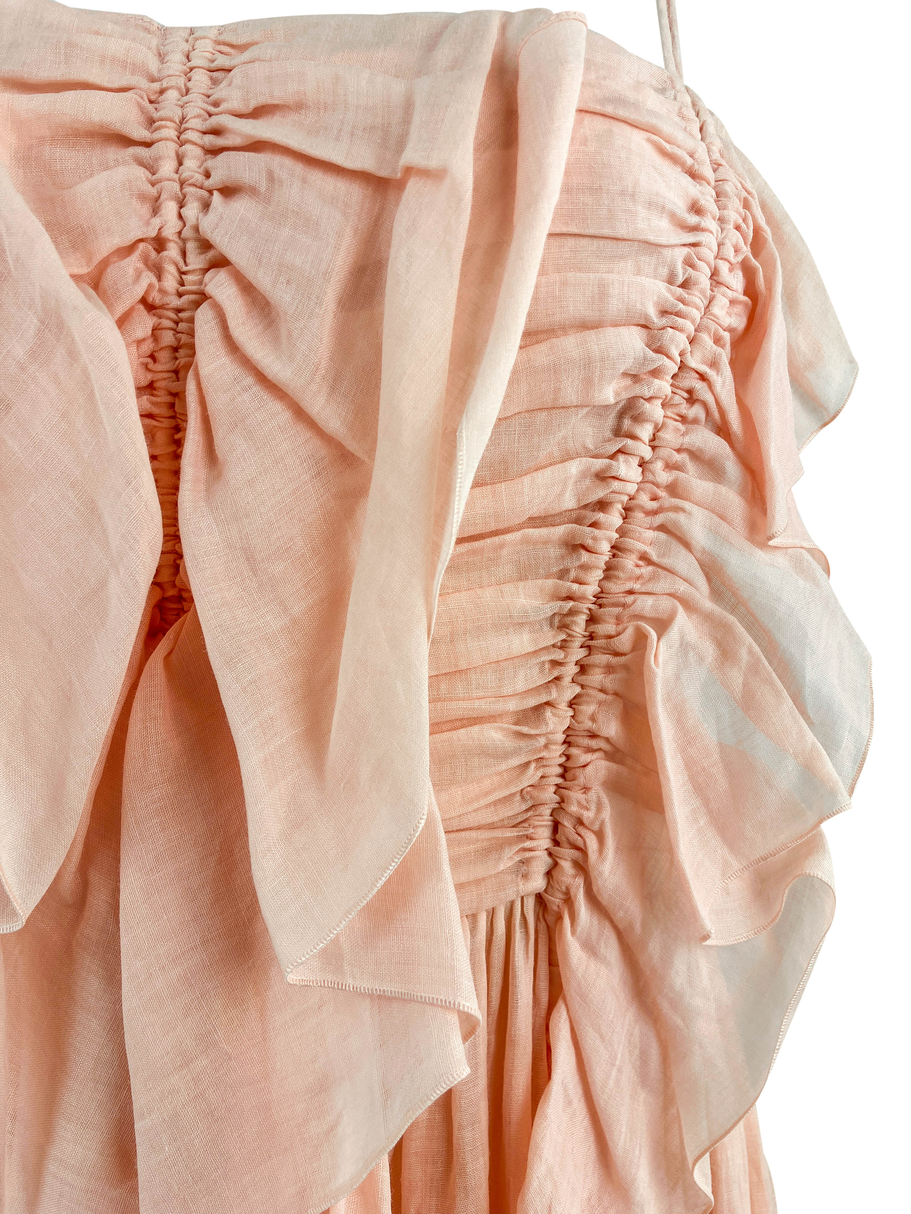 Chloé Ramie Voile Dress in Pansy Pink
