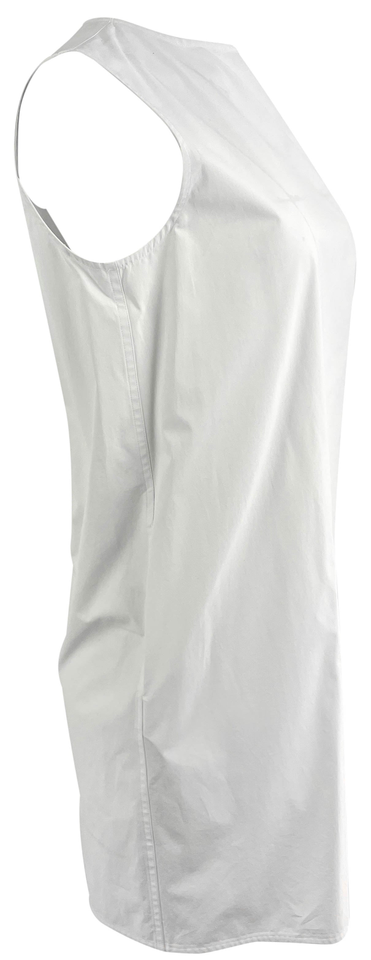 Jil Sander Sleeveless Dress in Optic White 4 Jil Sander Sleeveless Dress in Optic White