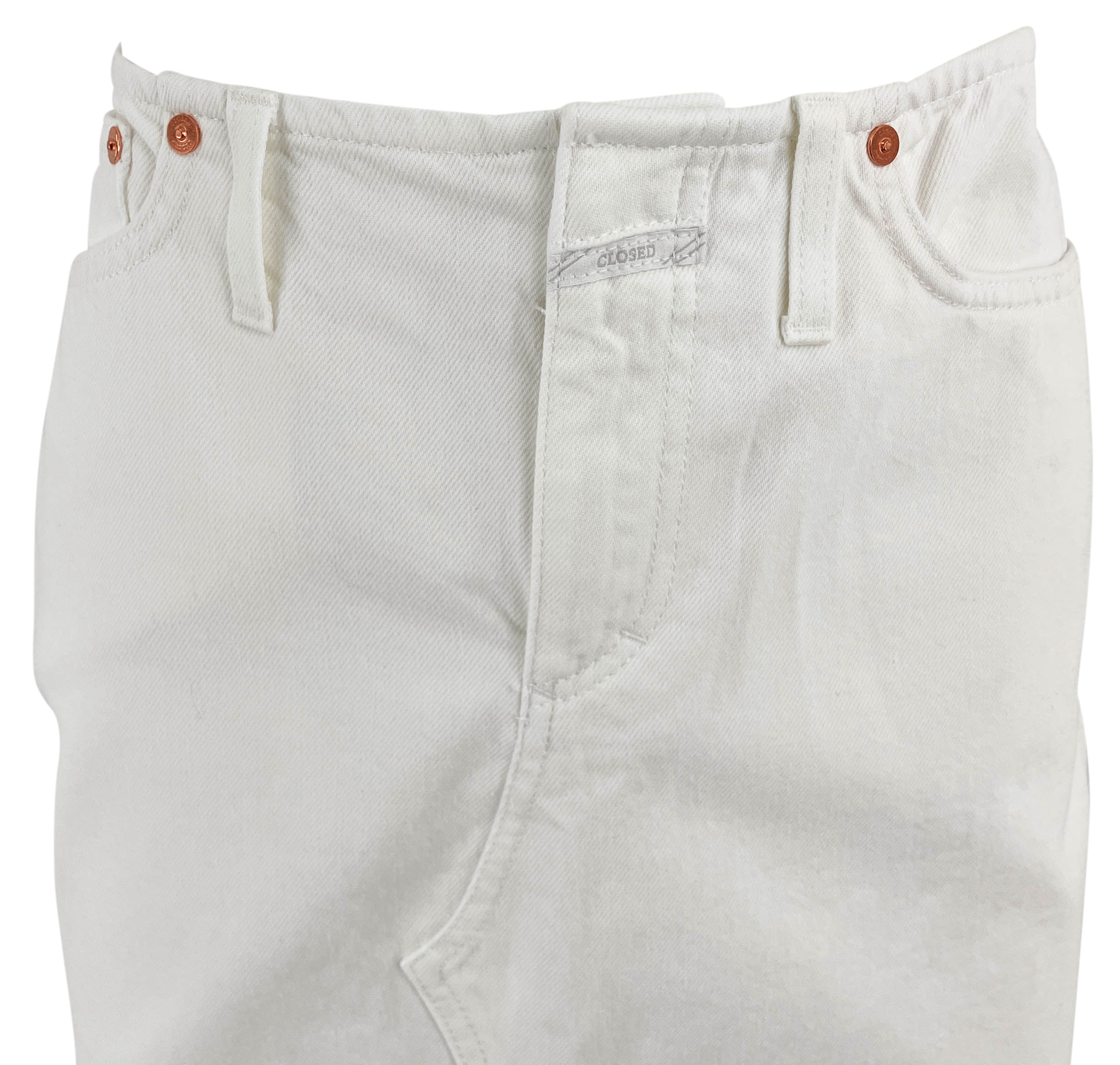 Closed Long 5-Pocket Skirt in White