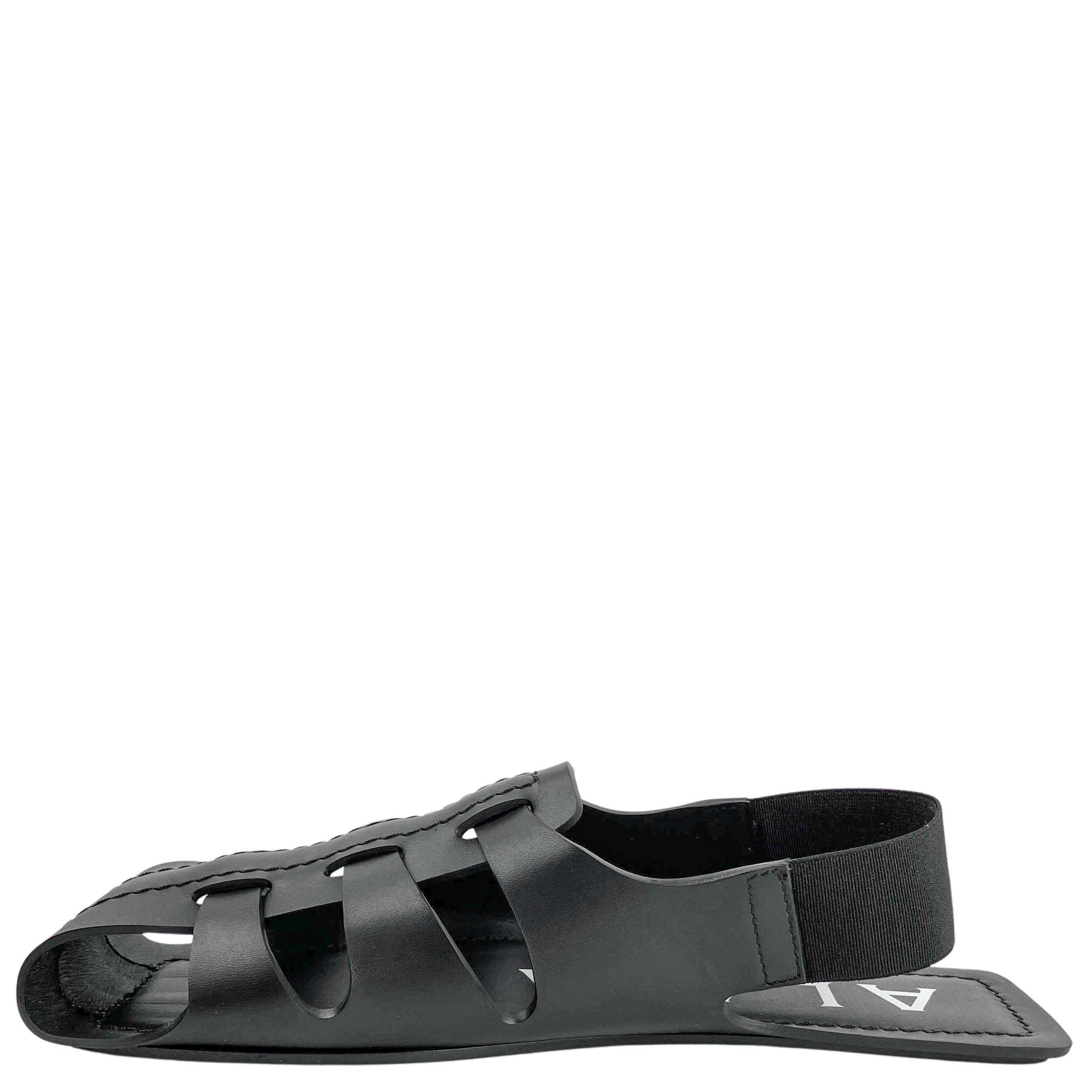 Alaïa Flat Double-Sided Calfskin Sandals in Black 2 Alaïa Flat Double-Sided Calfskin Sandals in Black