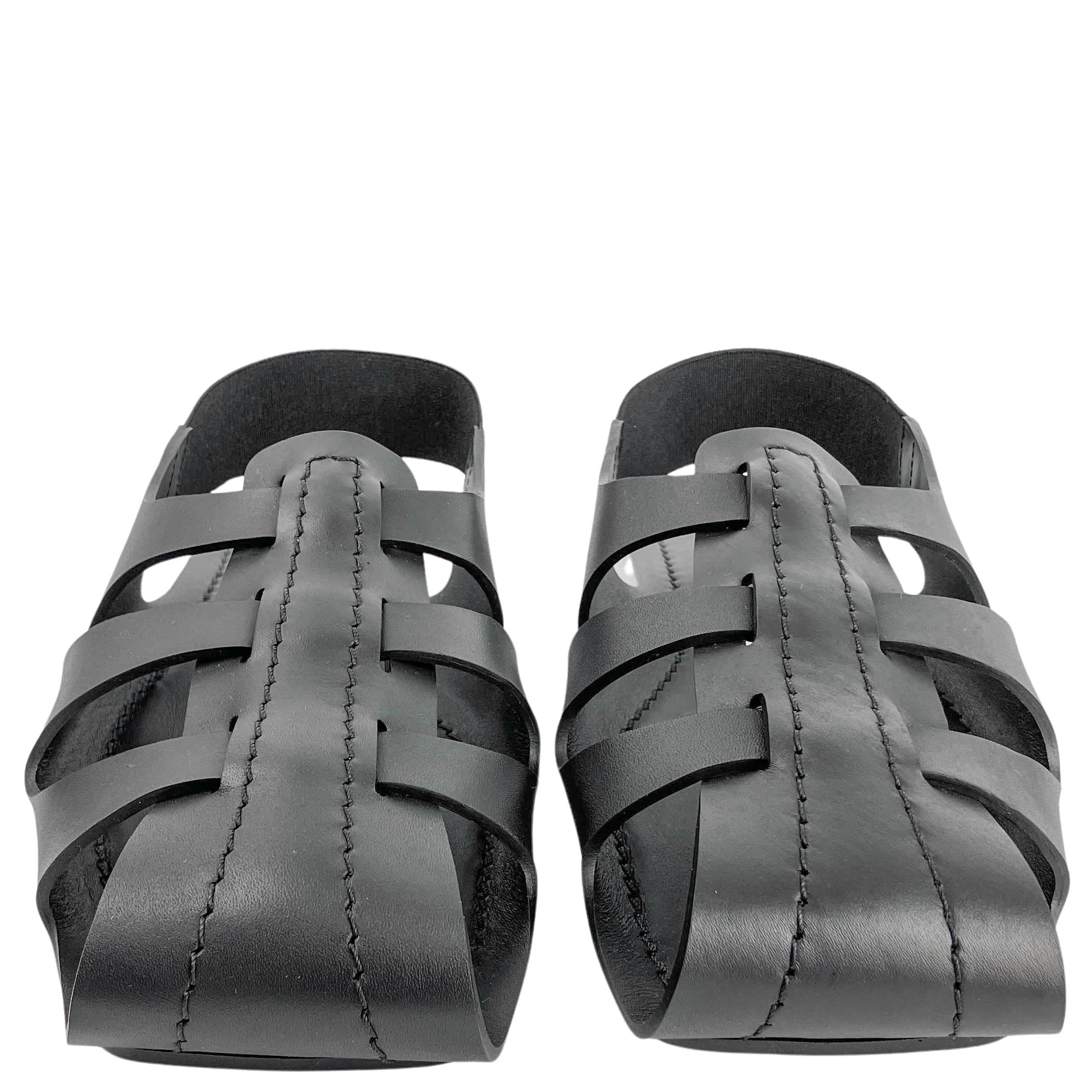 Alaïa Flat Double-Sided Calfskin Sandals in Black 3 Alaïa Flat Double-Sided Calfskin Sandals in Black