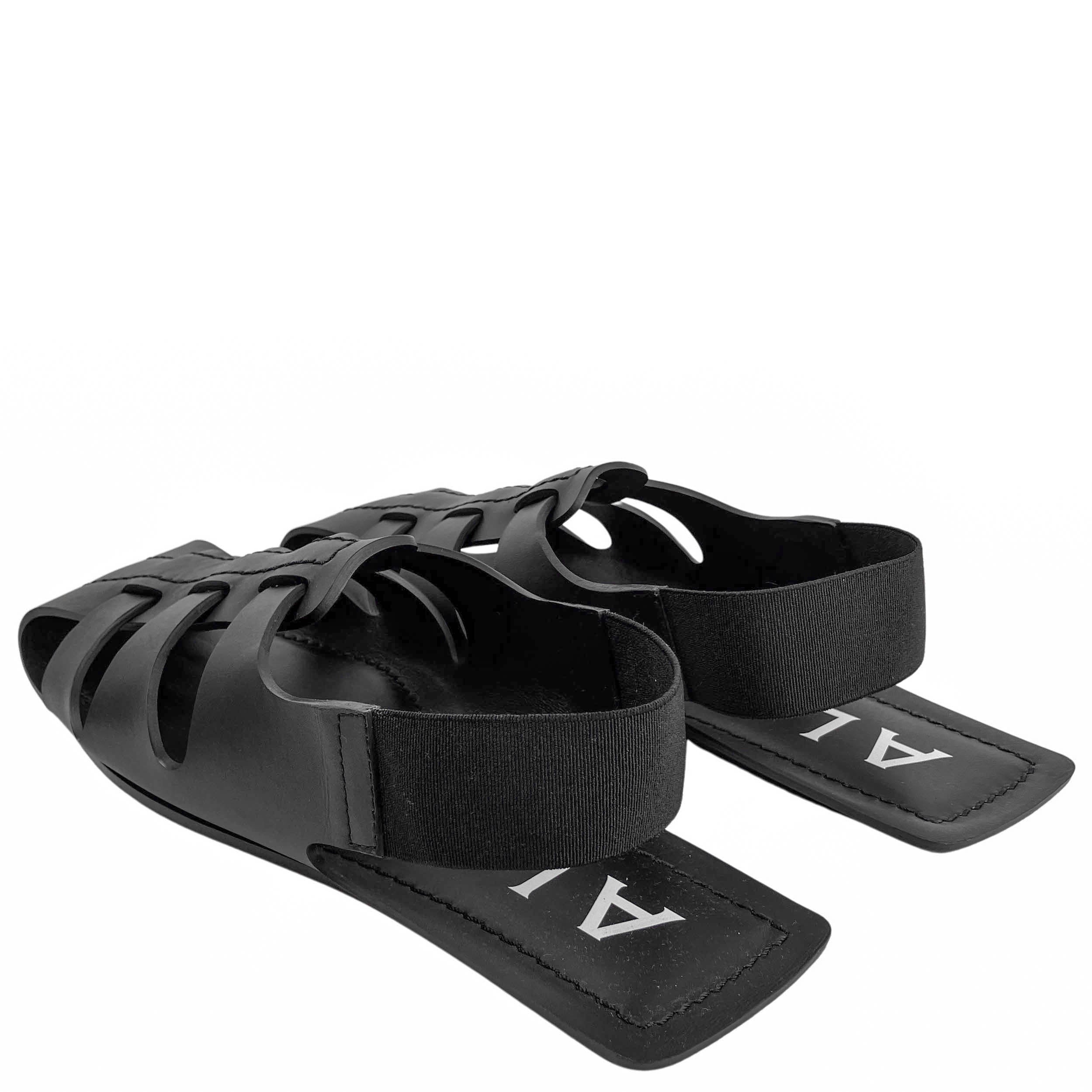 Alaïa Flat Double-Sided Calfskin Sandals in Black 5 Alaïa Flat Double-Sided Calfskin Sandals in Black