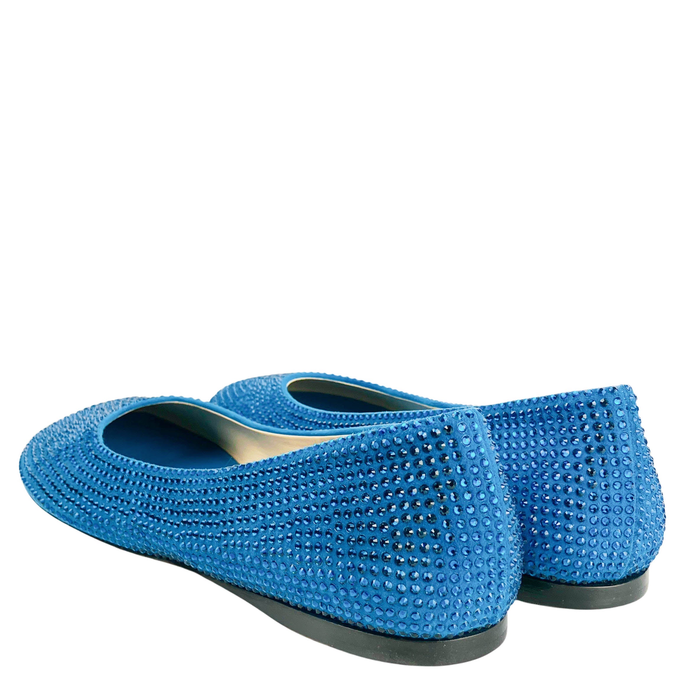 LOEWE Toy Strass Leather Ballerina Flats in Blue 5 LOEWE Toy Strass Leather Ballerina Flats in Blue