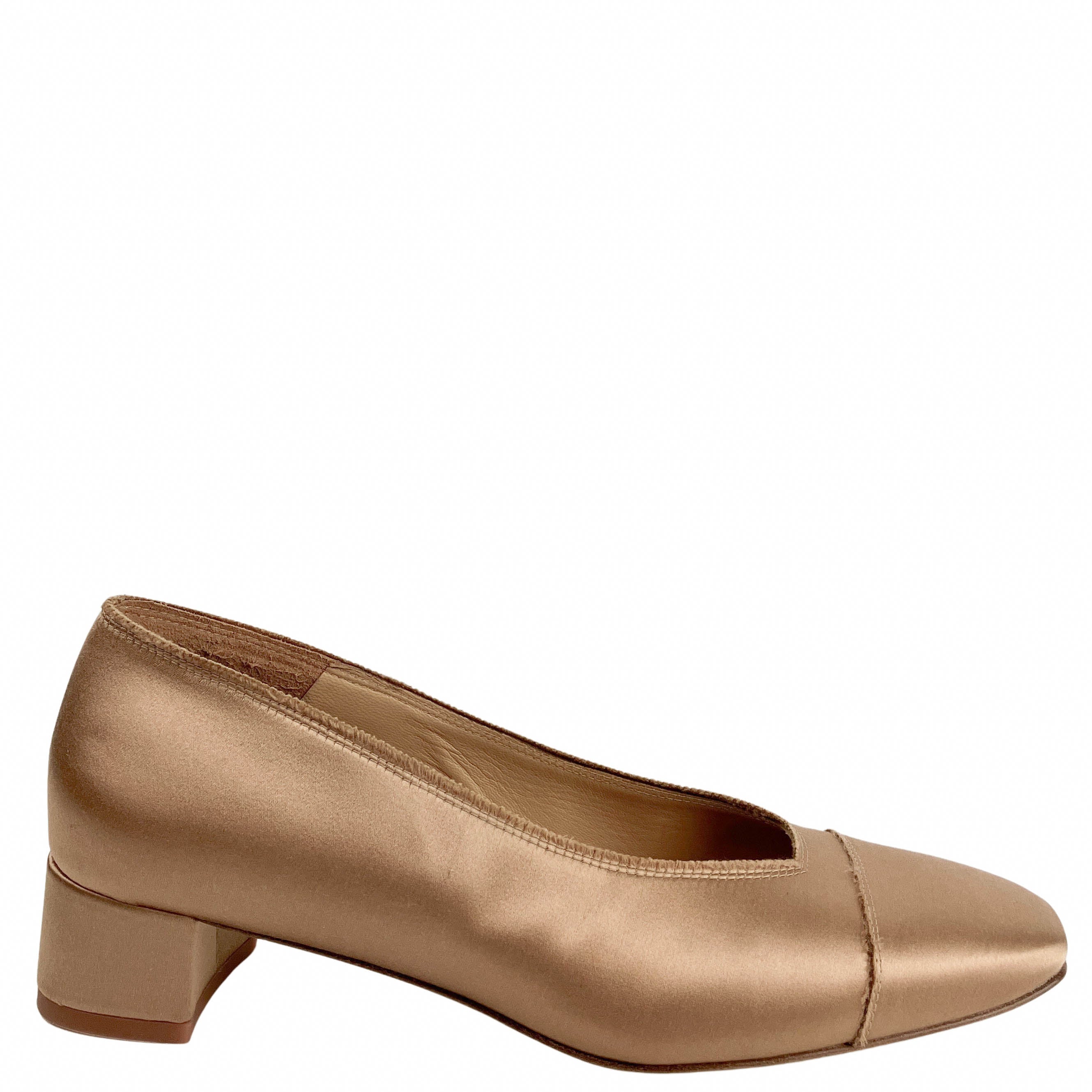 Pedro Garcia Satin Eladia Heel in Brule 1 Pedro Garcia Satin Eladia Heel in Brule