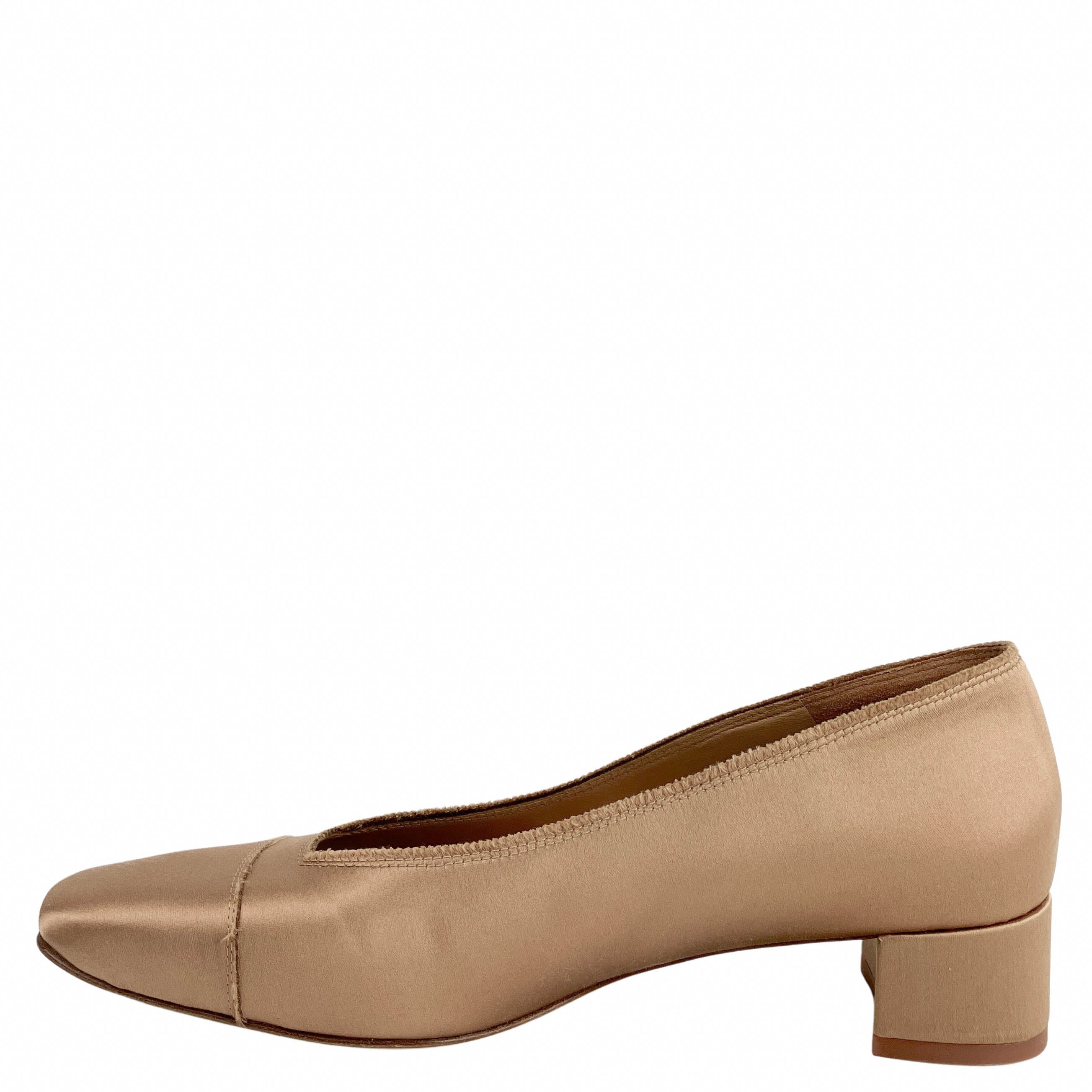 Pedro Garcia Satin Eladia Heel in Brule 2 Pedro Garcia Satin Eladia Heel in Brule