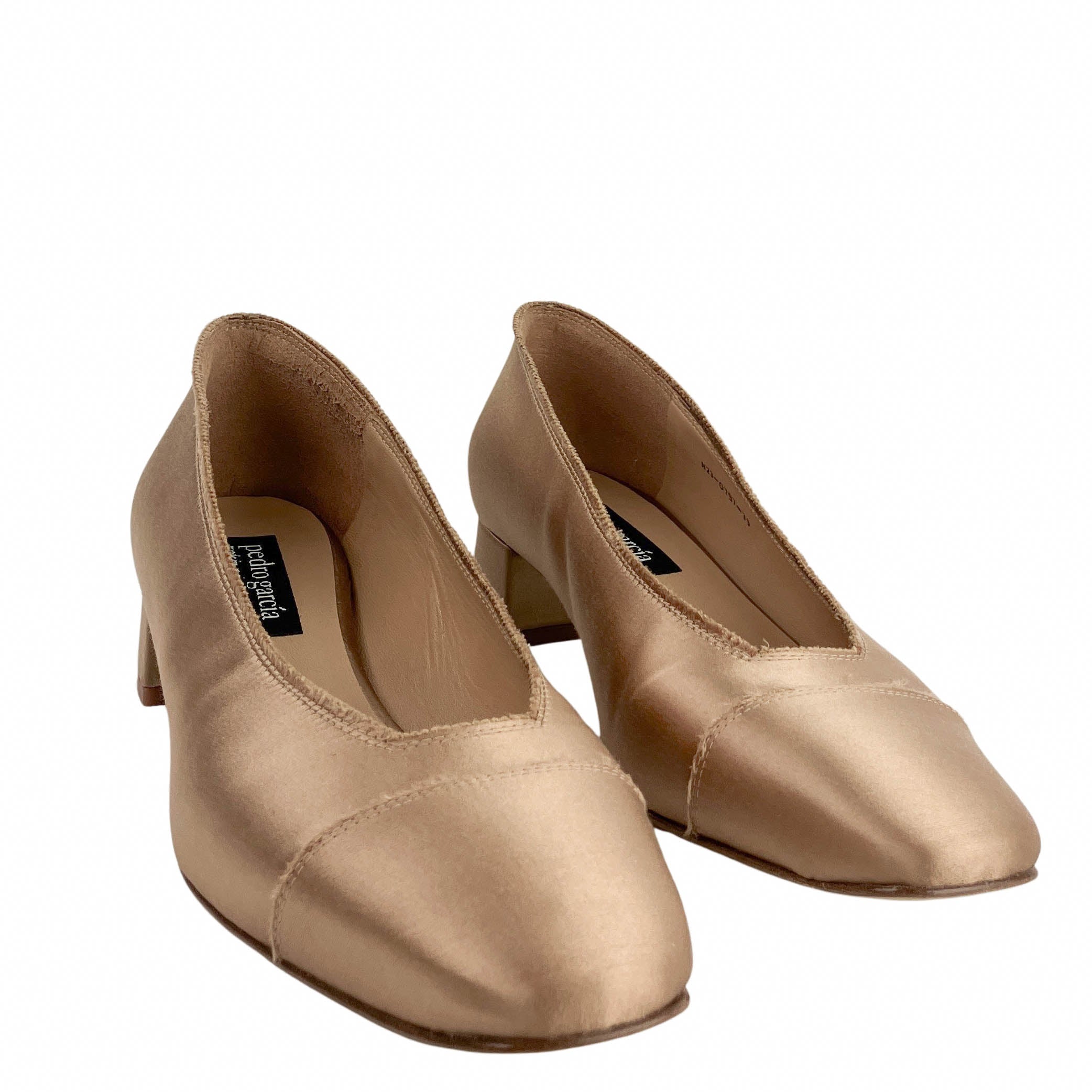 Pedro Garcia Satin Eladia Heel in Brule 3 Pedro Garcia Satin Eladia Heel in Brule